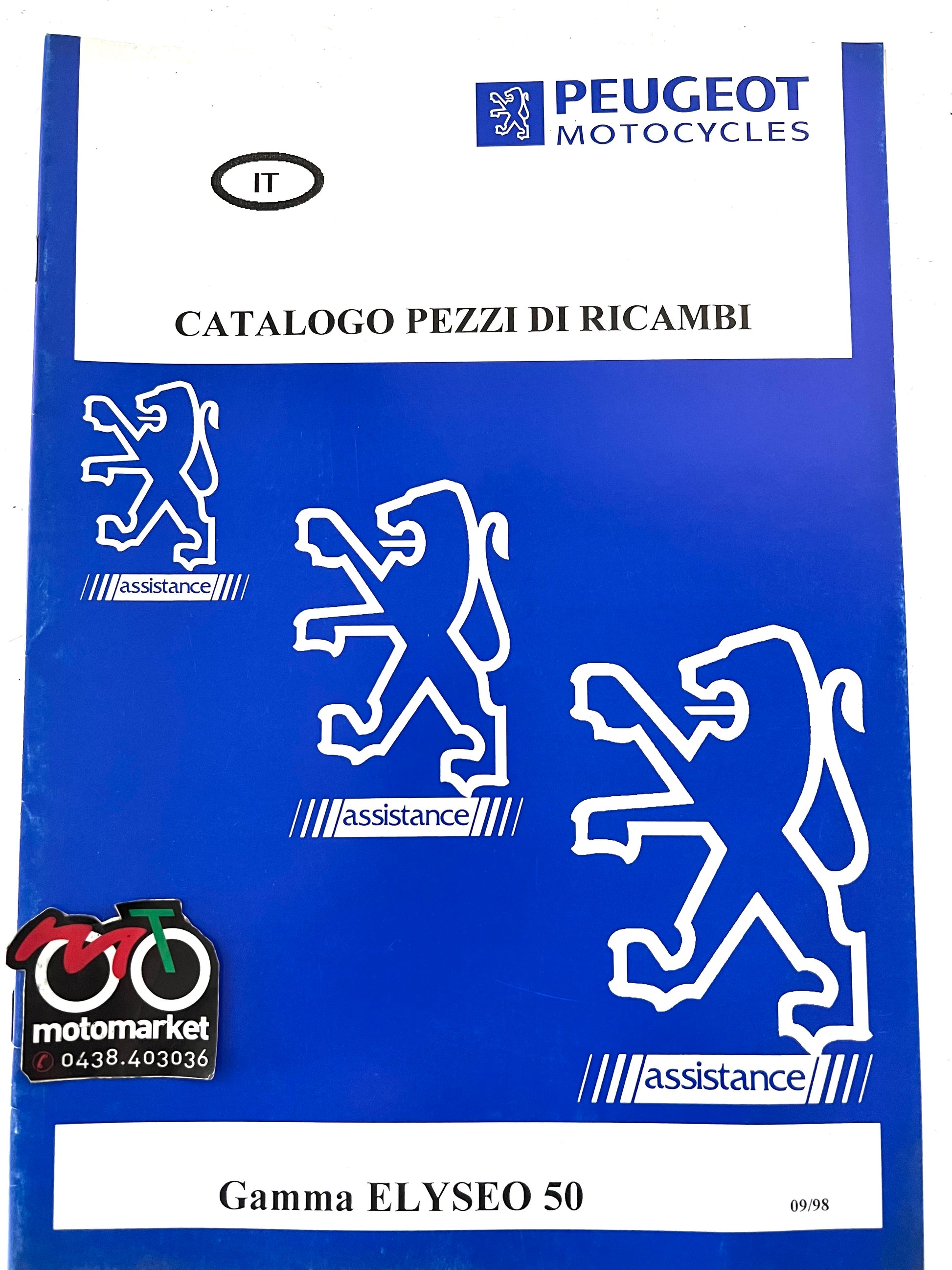 Catalogo parti di ricambio Peugeot Eliseo 125cc