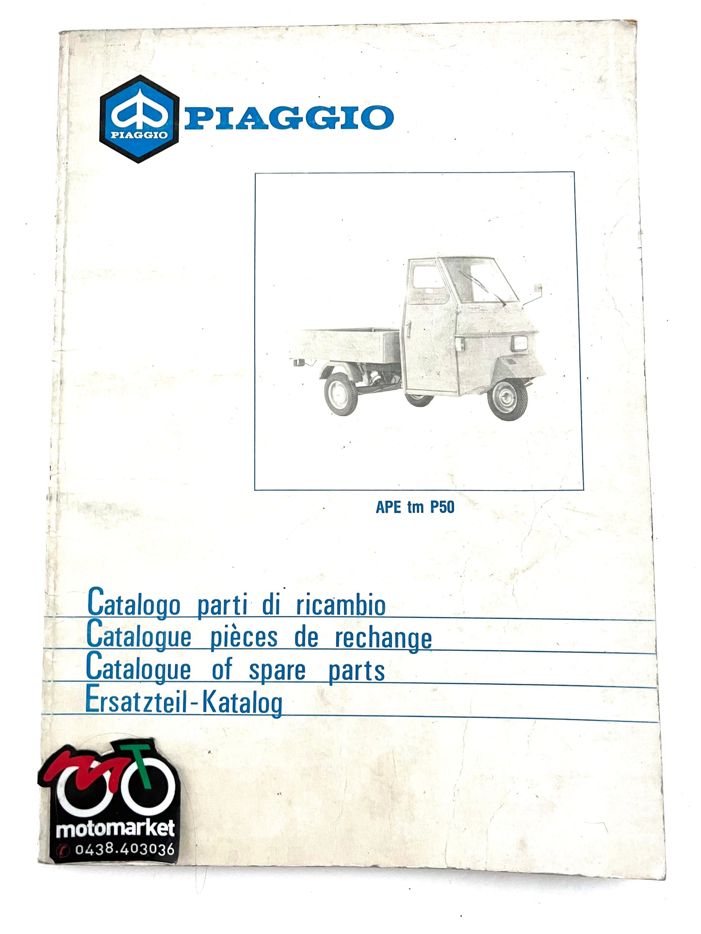 Catalogo parti di ricambio  Ape P50cc