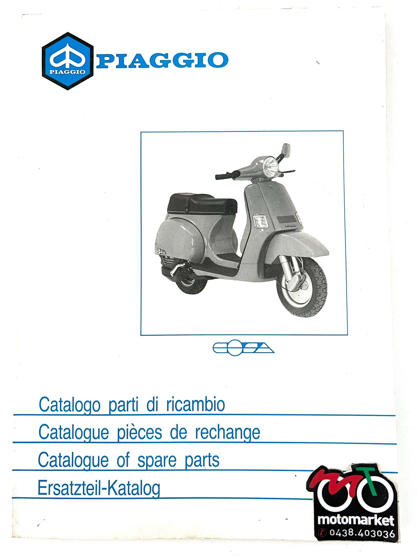 Catalogo Parti Di Ricambio Piaggio Cosa 125cc Motomarketsrl