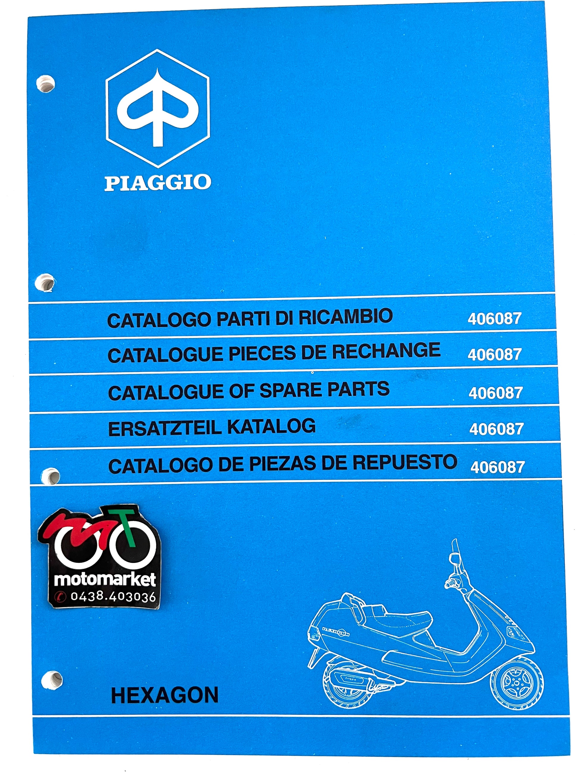 Catalogo parti di ricambio Piaggio Hexagon 125-180cc 2T