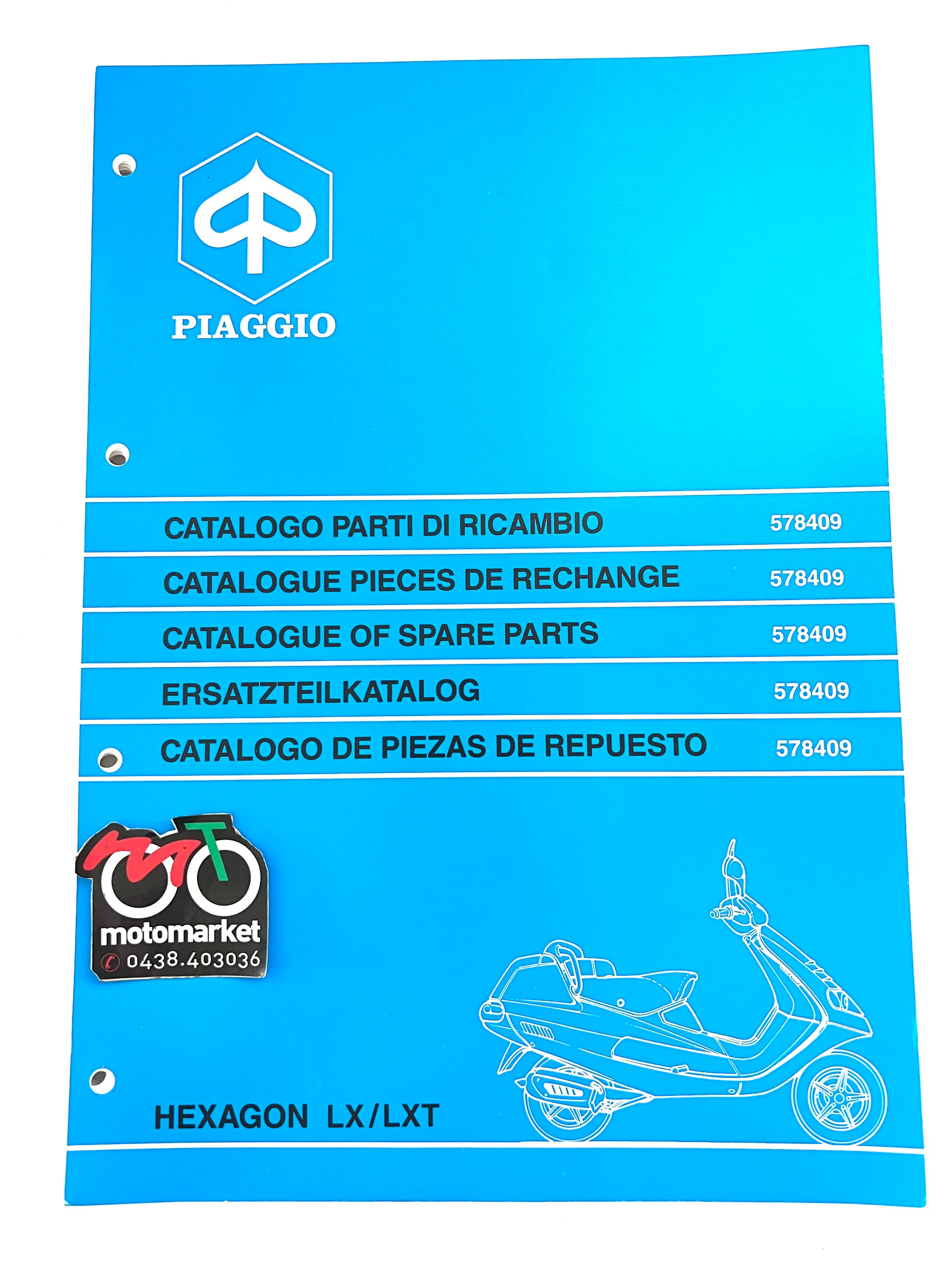 Catalogo parti di ricambio Piaggio Hexagon LX-LTX 125-180cc 2T