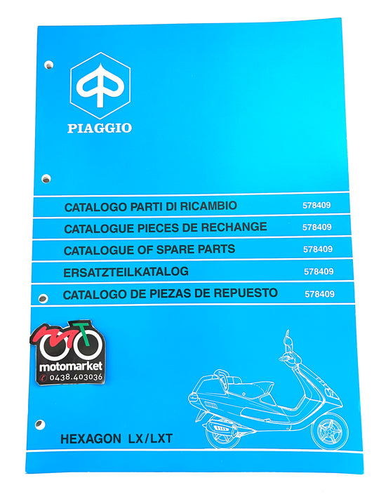 Catalogo parti di ricambio Piaggio Hexagon LX-LTX 125-180cc 2T