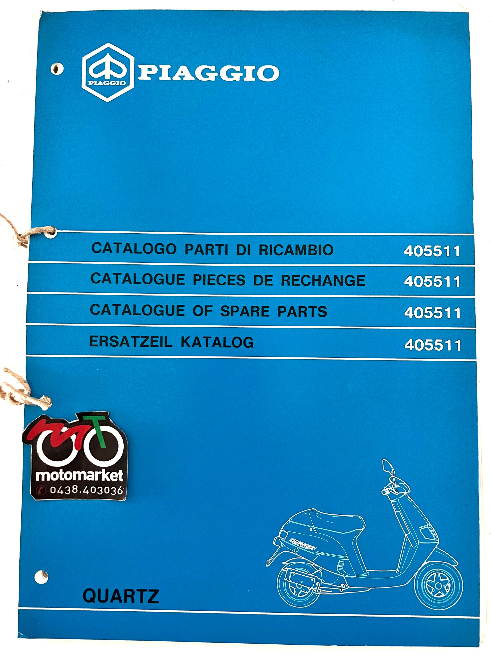 Catalogo Parti Di Ricambio Piaggio Quartz 50cc Motomarketsrl