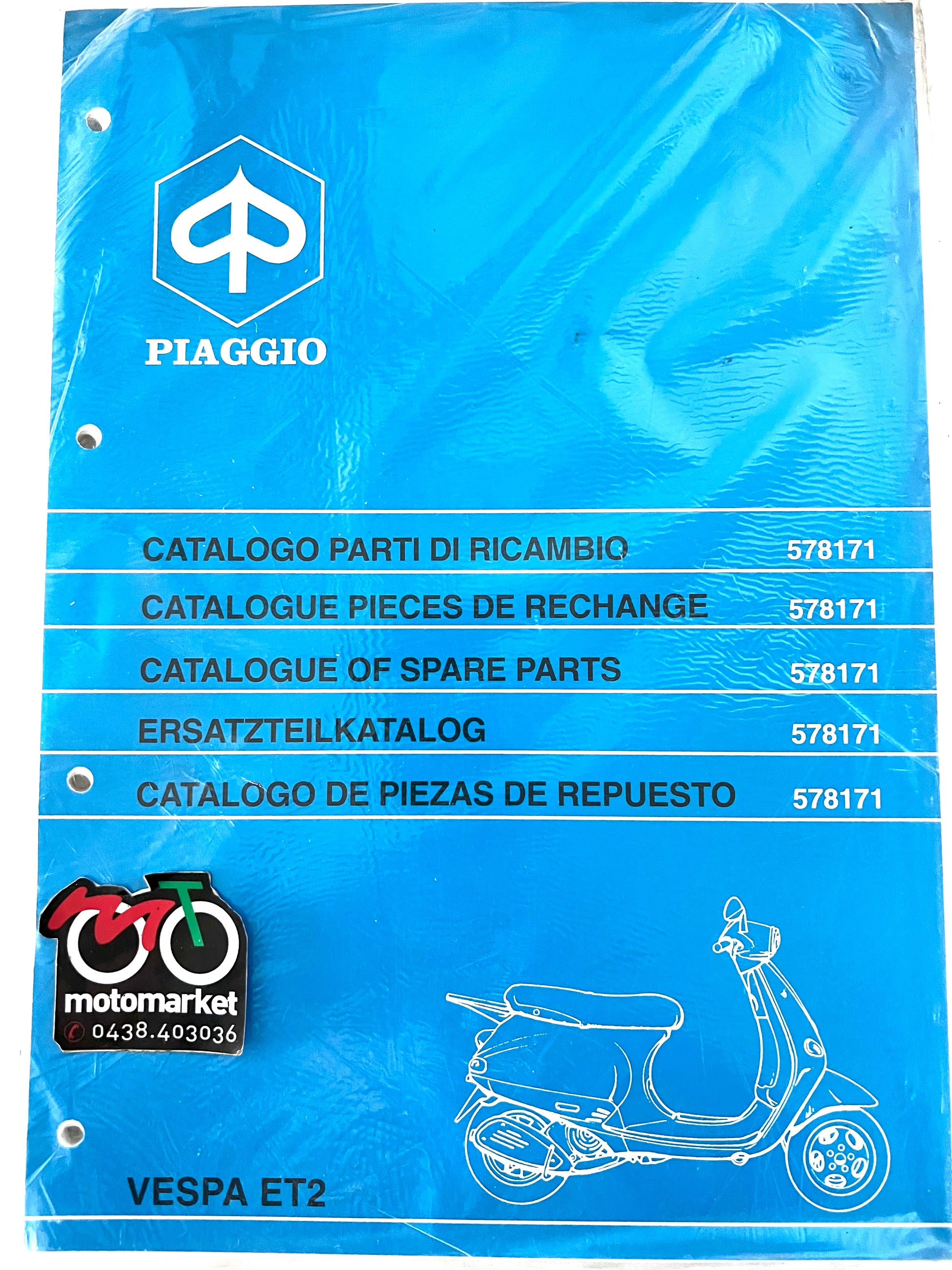 Catalogo Parti Di Ricambio Piaggio Vespa Et2 50cc Motomarketsrl