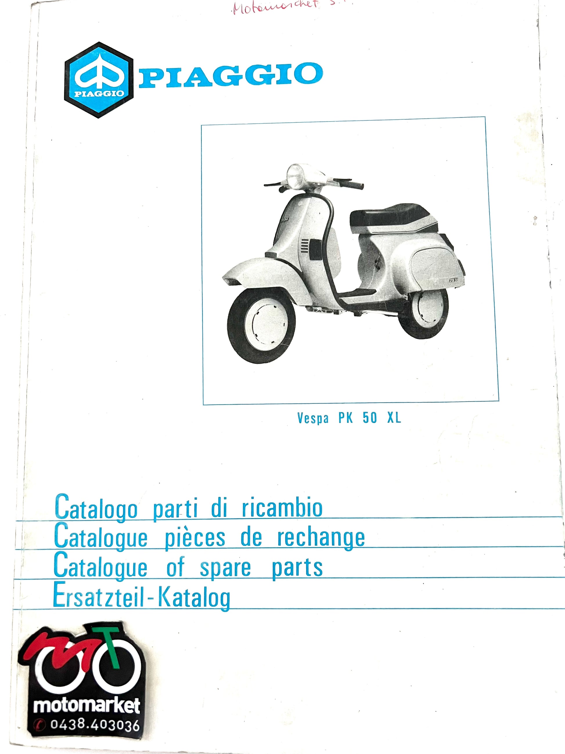 Catalogo parti di ricambio Vespa PK50XL