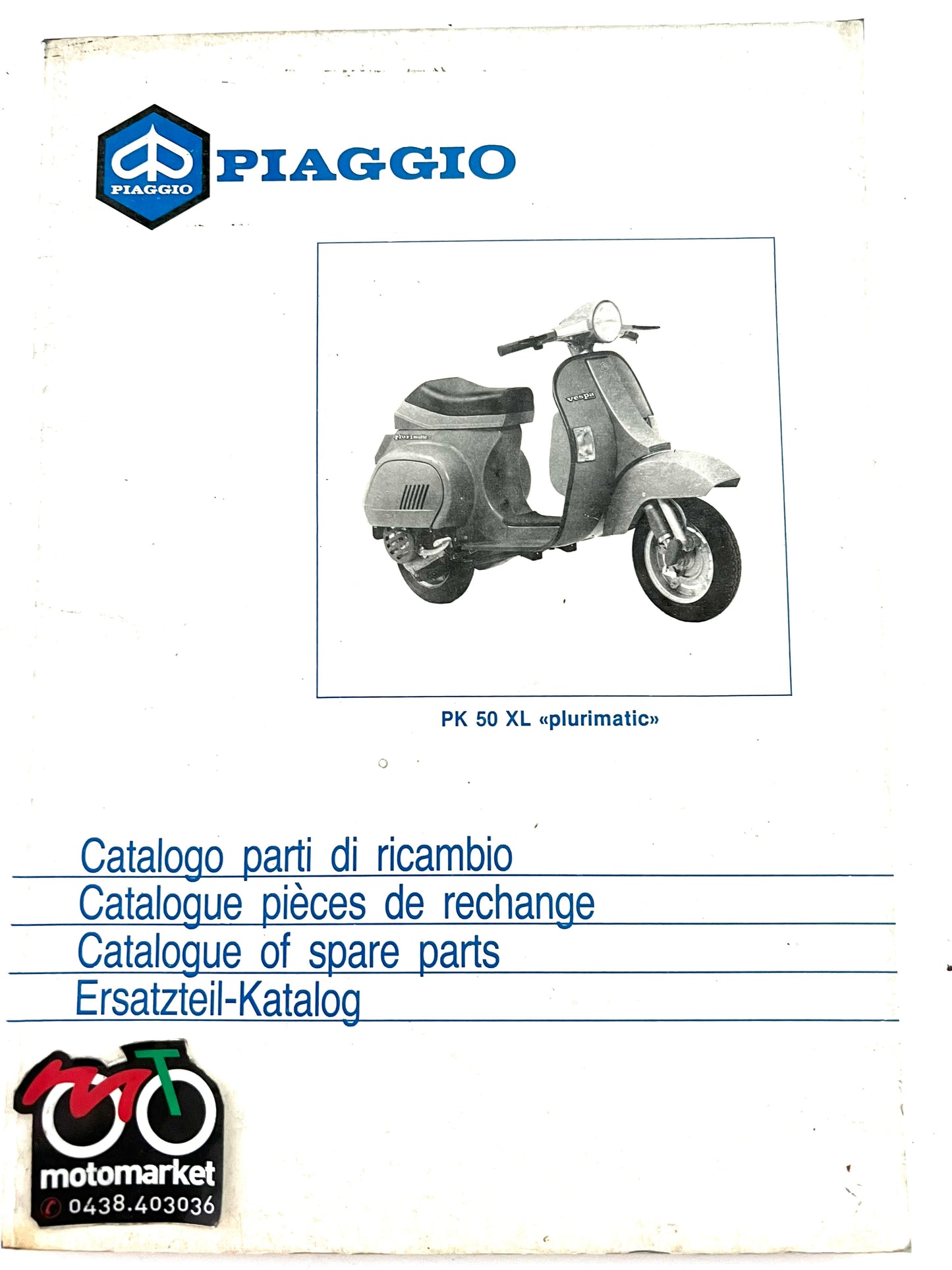 Catalogo parti di ricambio Vespa PK50XL Plurimatic