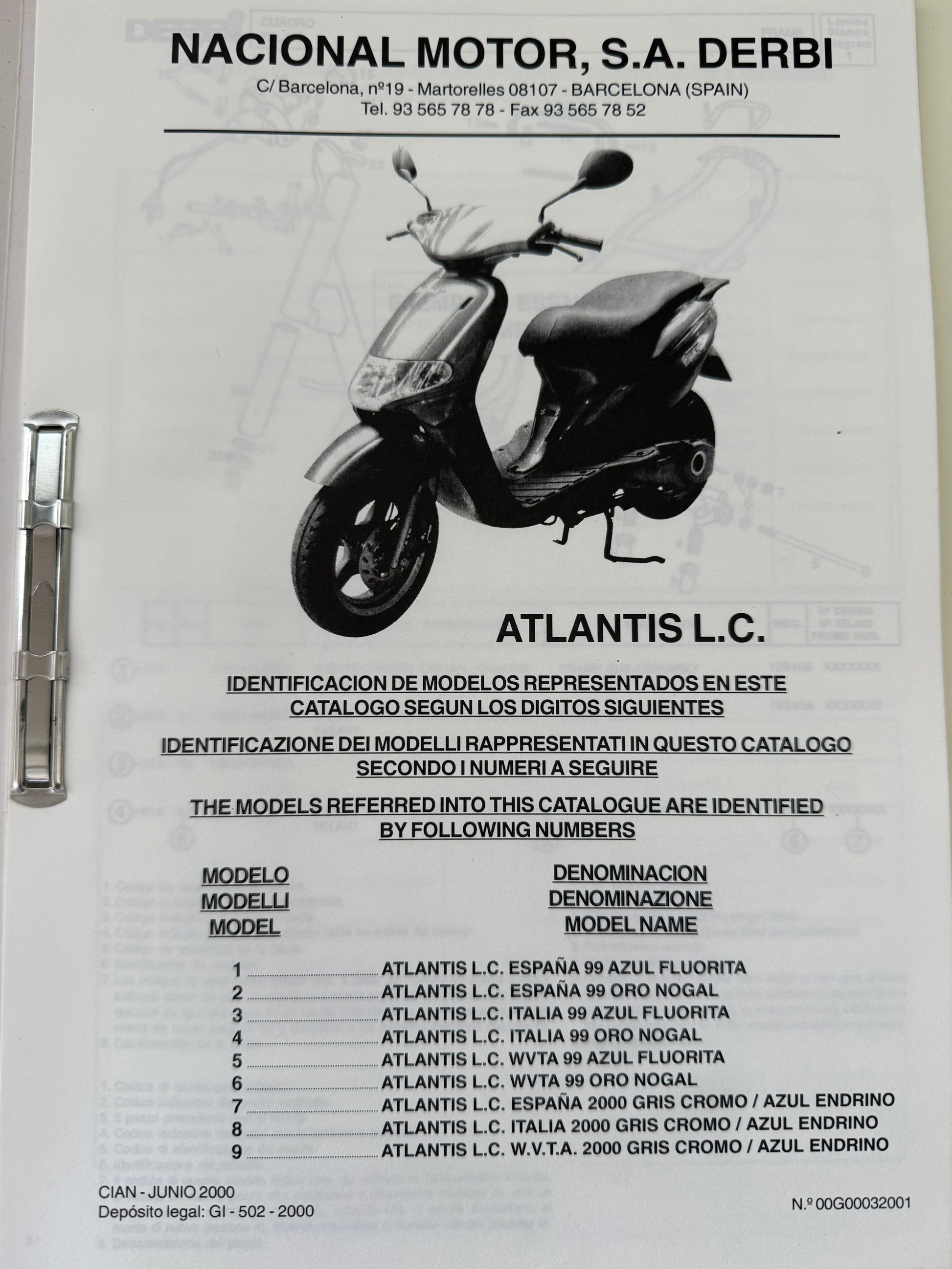 Catalogo parti ricambio Derbi Atlantis 50 LC