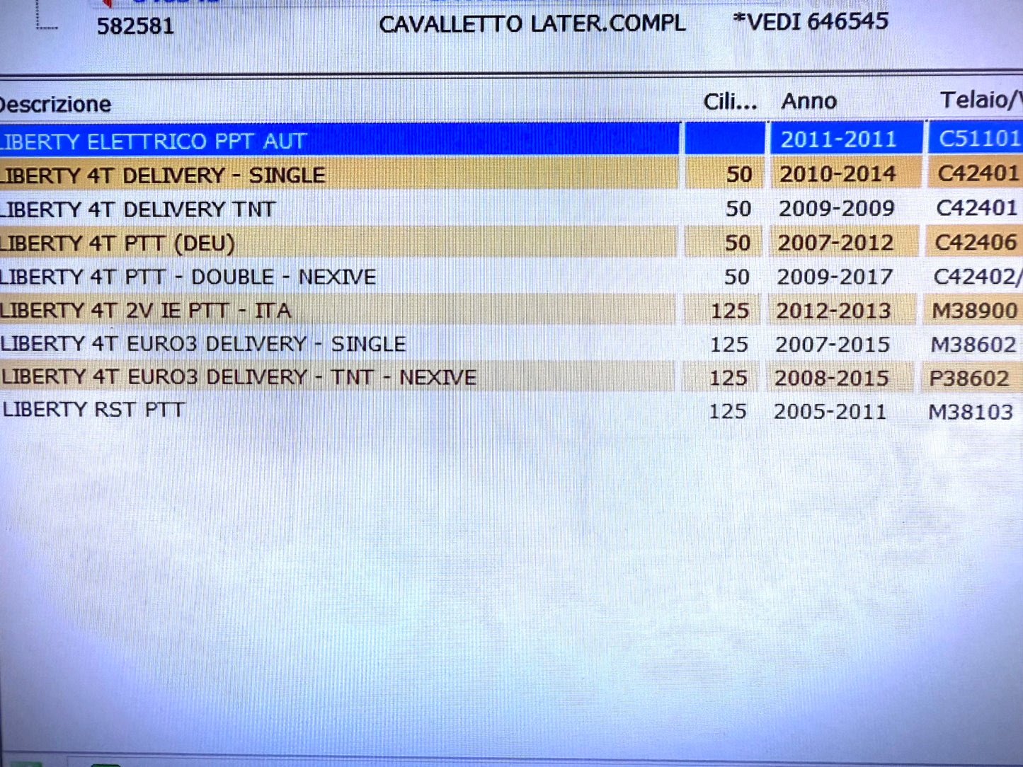 Cavalletto laterale Piaggio Liberty 50-125cc 4T 2007-17 art.646545