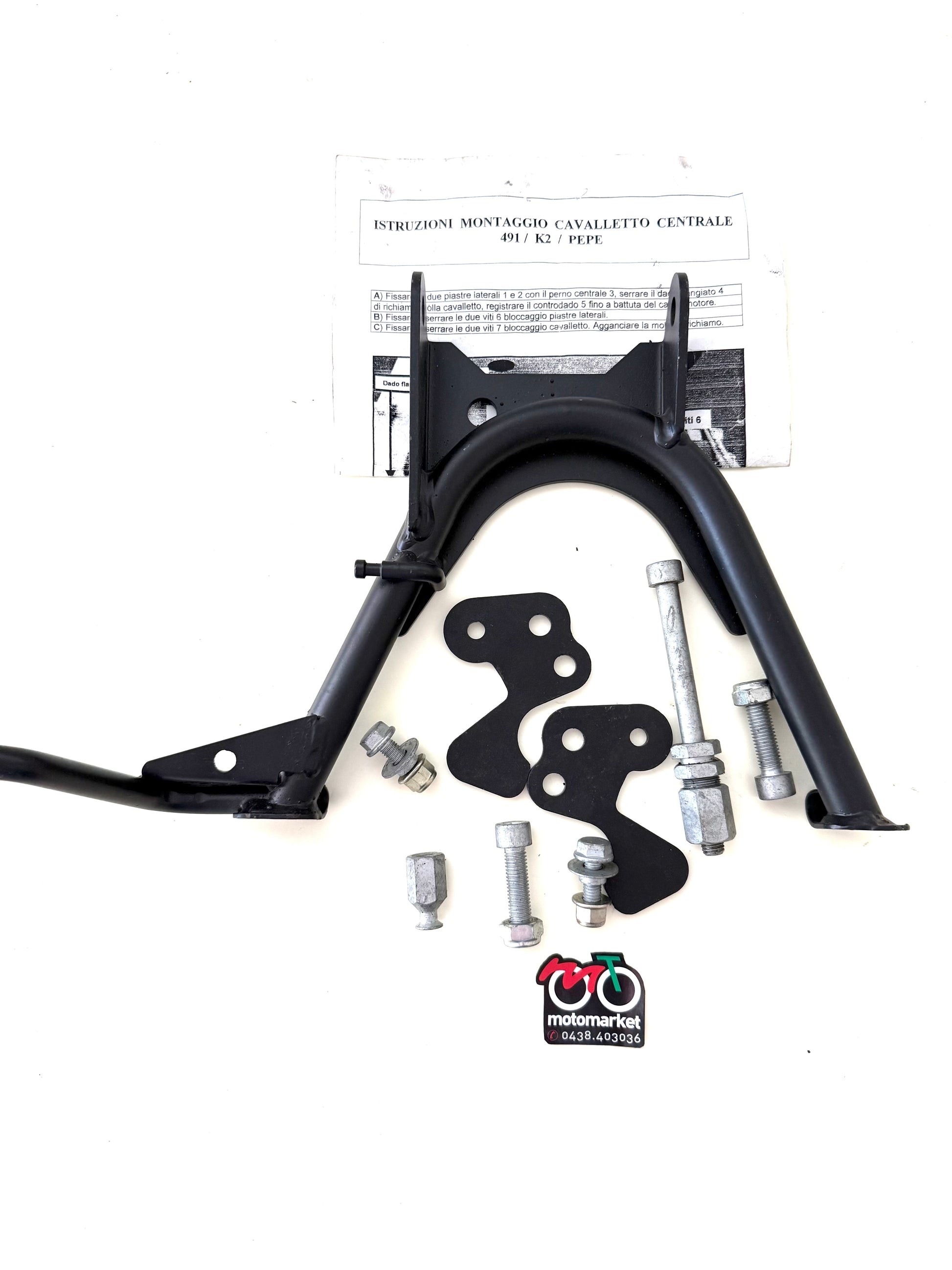 Cavalletto centrale modifica Benelli 491-K2-Pepe 50cc