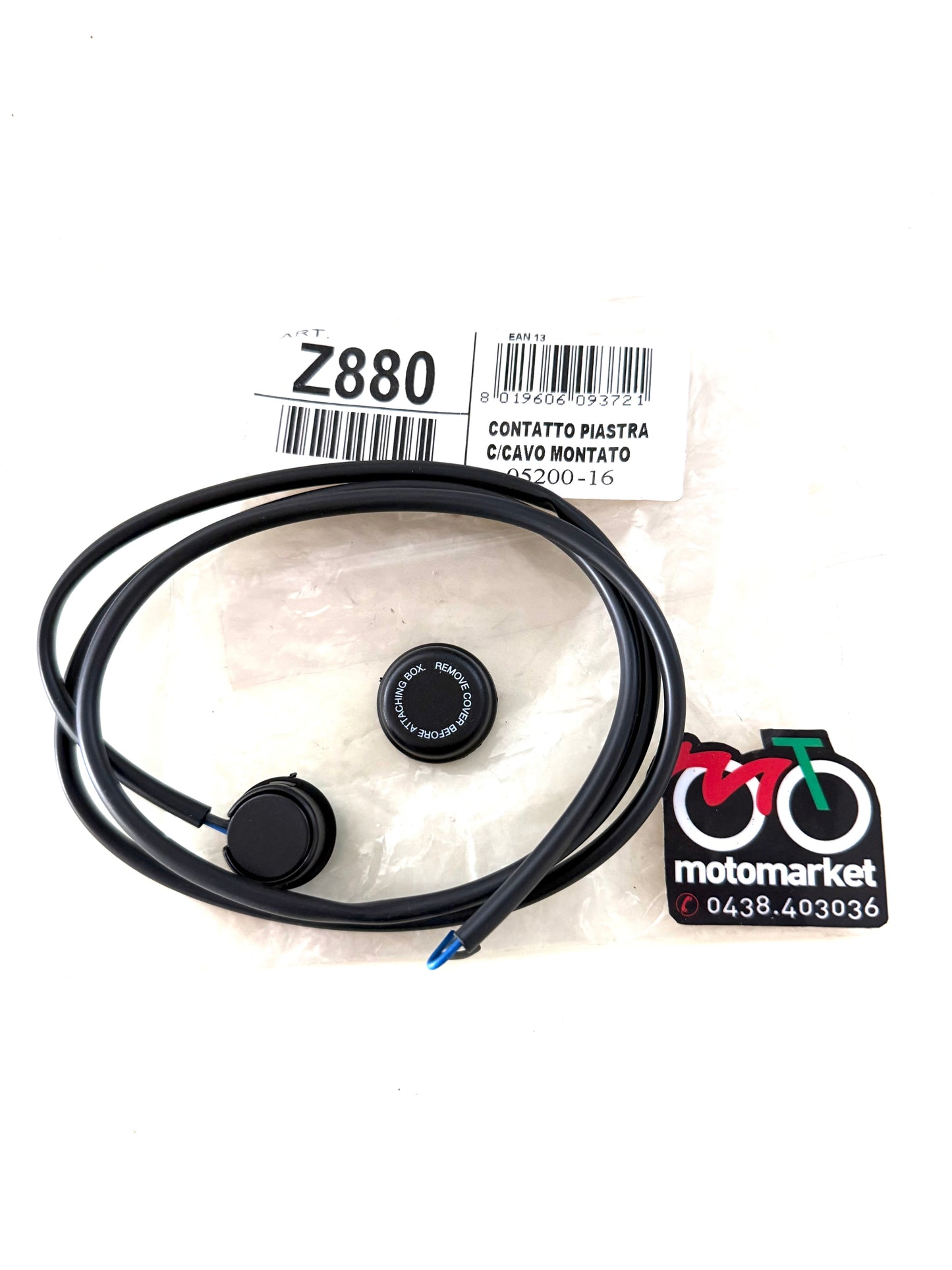 Contatto piastra baule per collegamento kit luce con impianto elettrico moto art.Z880