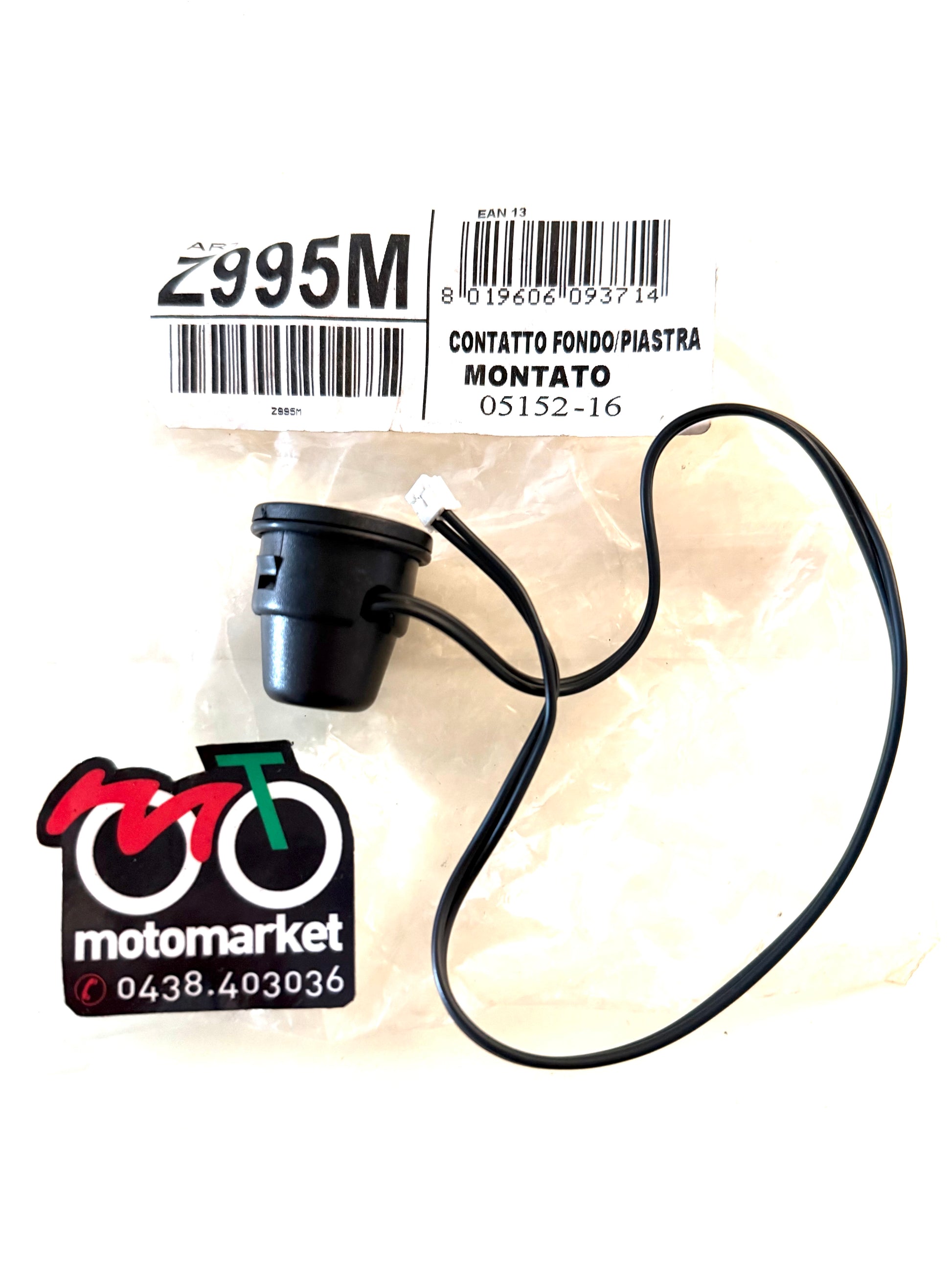 Contatto fondo piastra per luce stop bauletti Givi art.Z995M