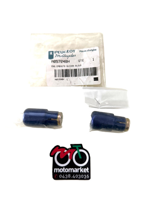 Contrappesi manubrio Peugeot 50cc D.17,5 colore blu art.A05724BH