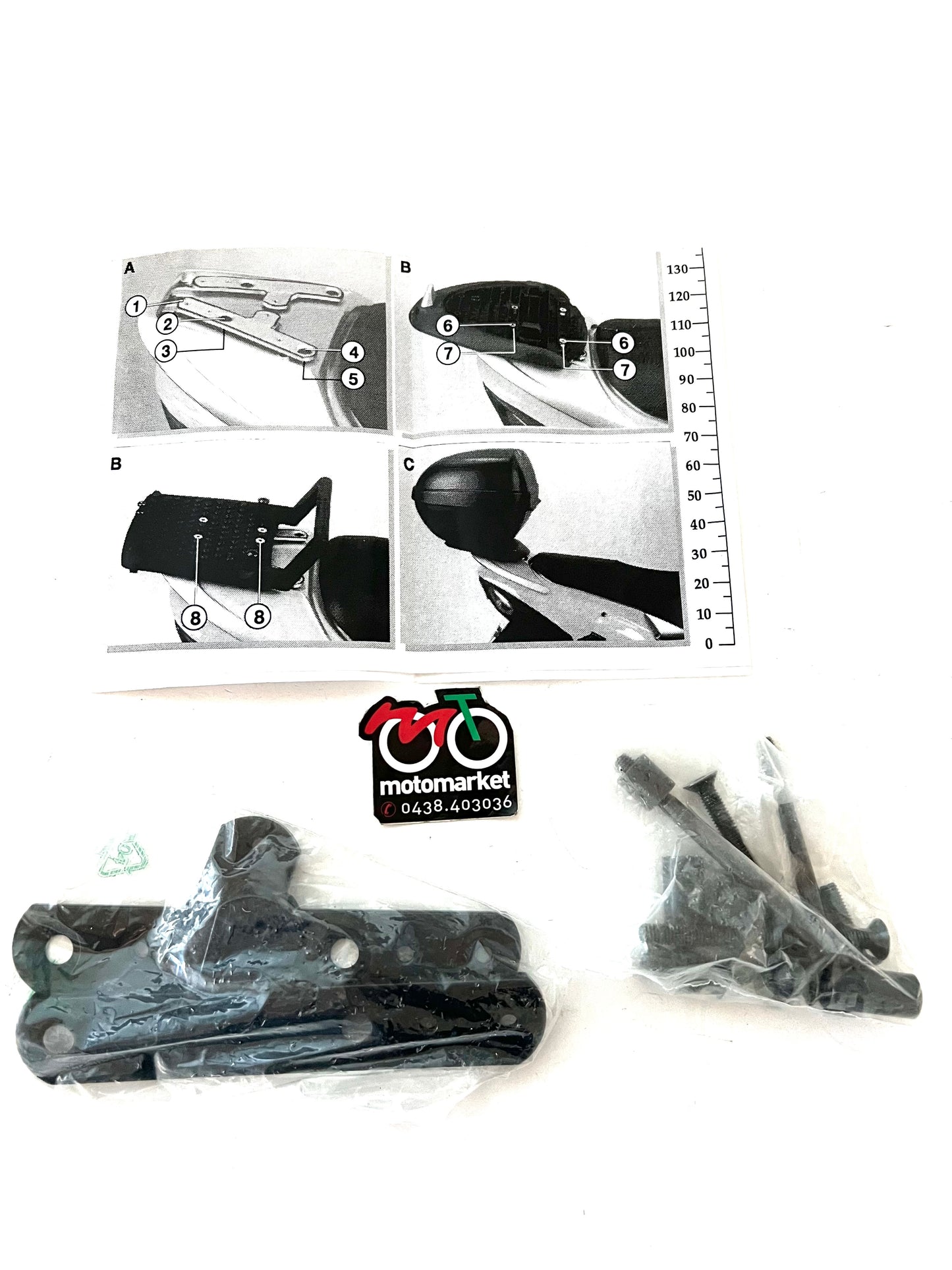 Supporti per piastra portabauletto Piaggio NRG MC2 50cc 96/98 art.I656