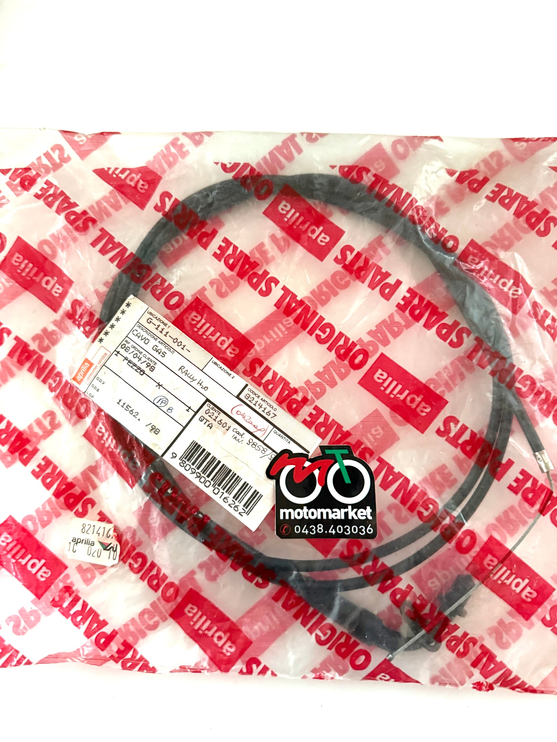 Corda gas Aprilia Rally Liquid Cooled 50cc art.AP8214167