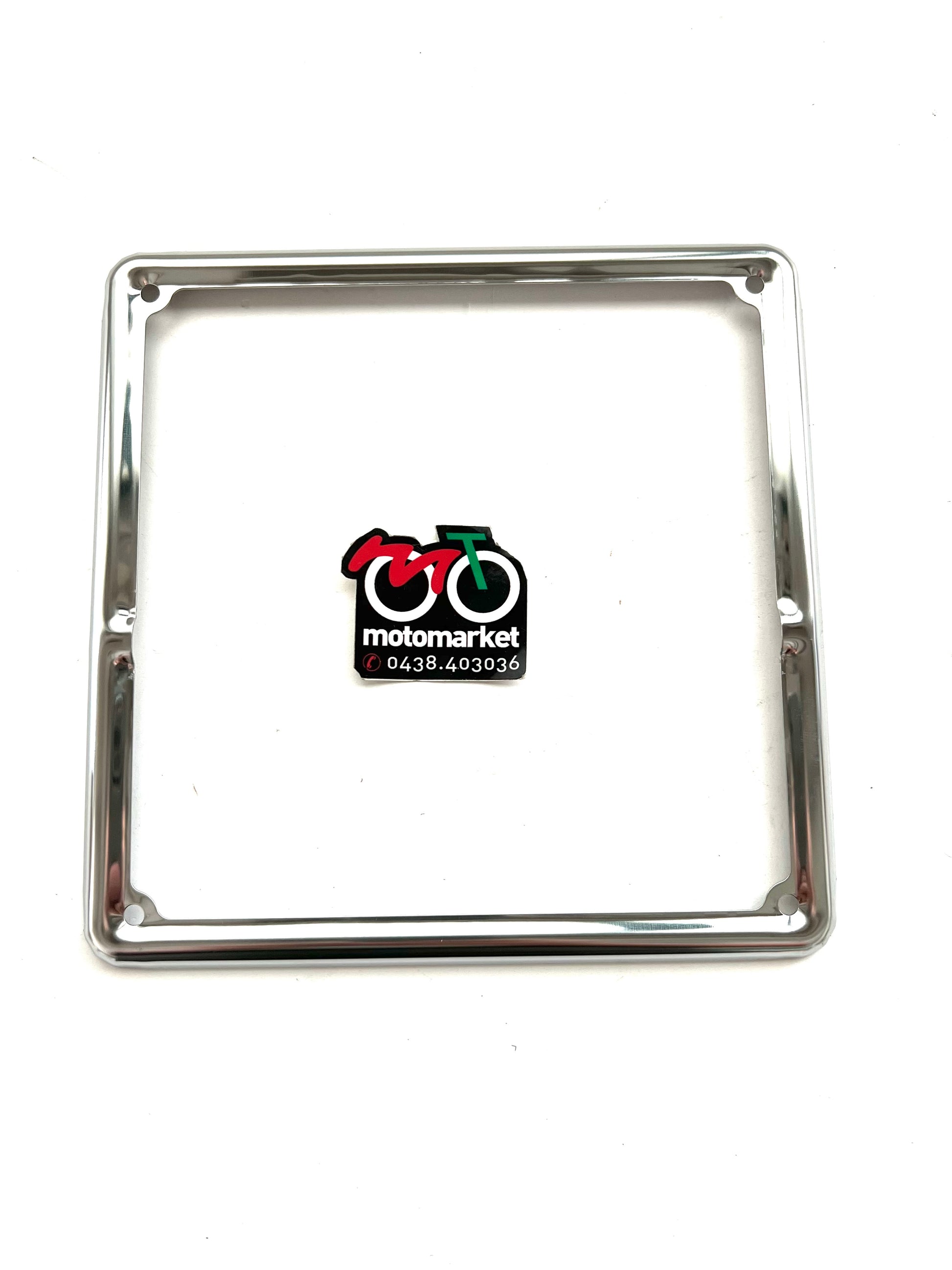 Cornice targa cromata moto Europea art.3277CNT