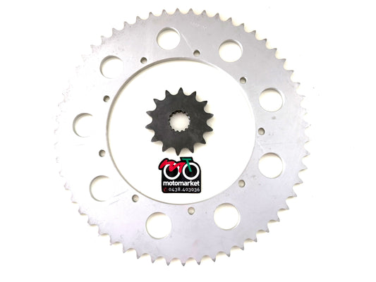 Corona e pignone KTM 125 RV-MX foro interno 165,2 art.895-56 art.1248-14