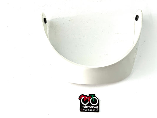 Frontino bianco per casco jet vintage