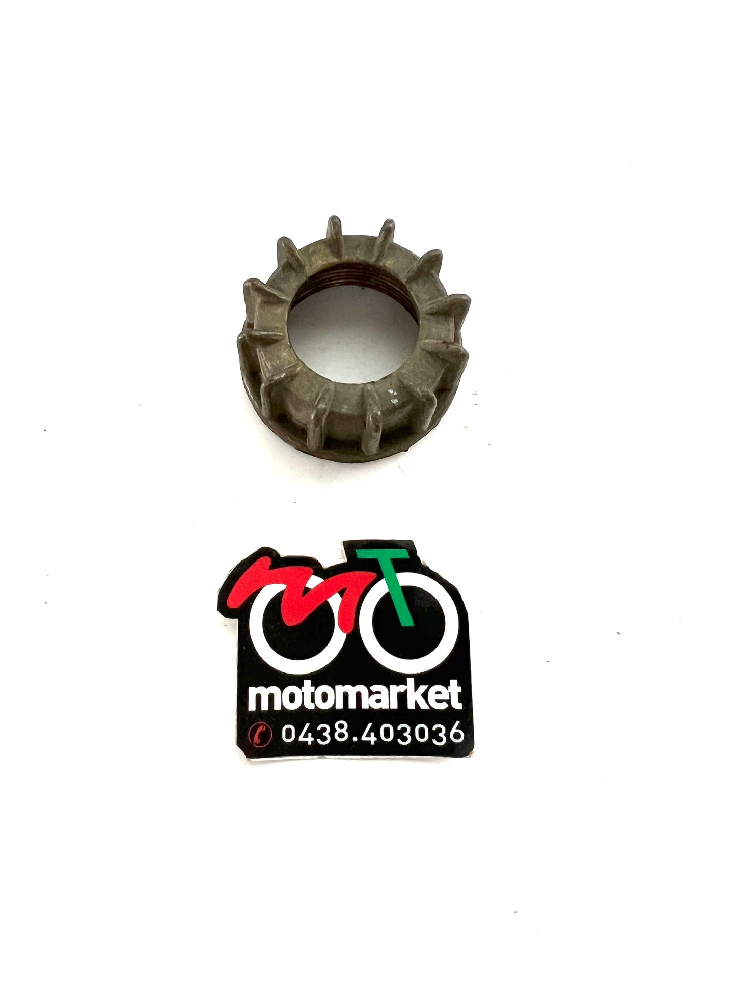 Ghiera supporto marmitta ciclomotore per collettore D.25mm filetto D.32mm art.580