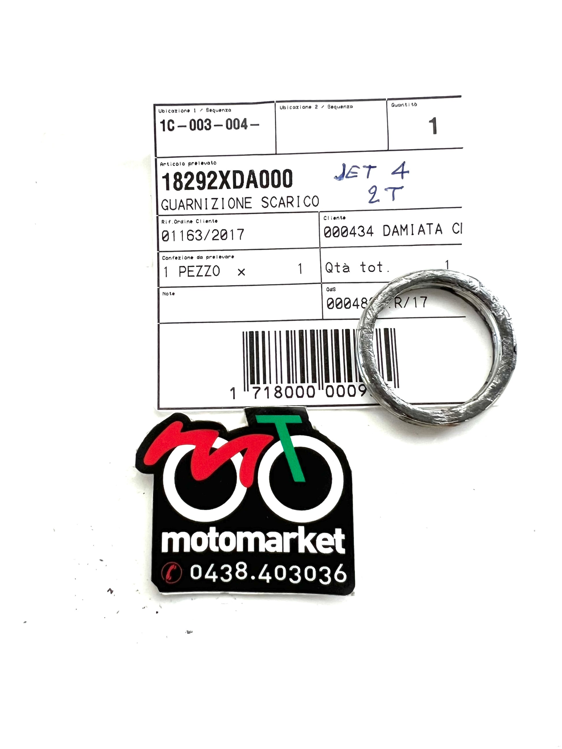 Guarnizione scarico Sym Jet4 2T 50cc art.18292XDA000