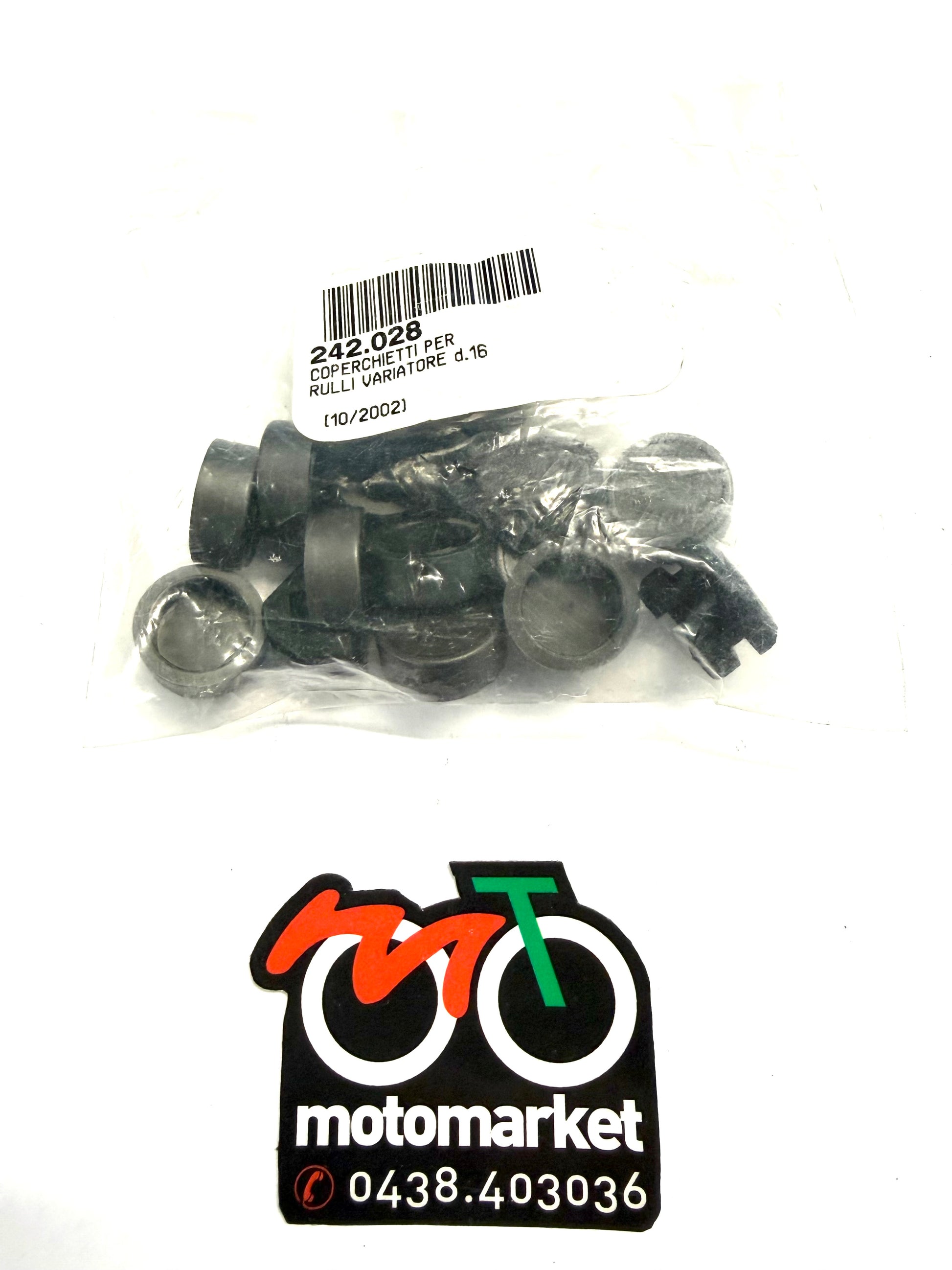 Kit coperchietti per rulli Polini scooter D.16mm art.242028