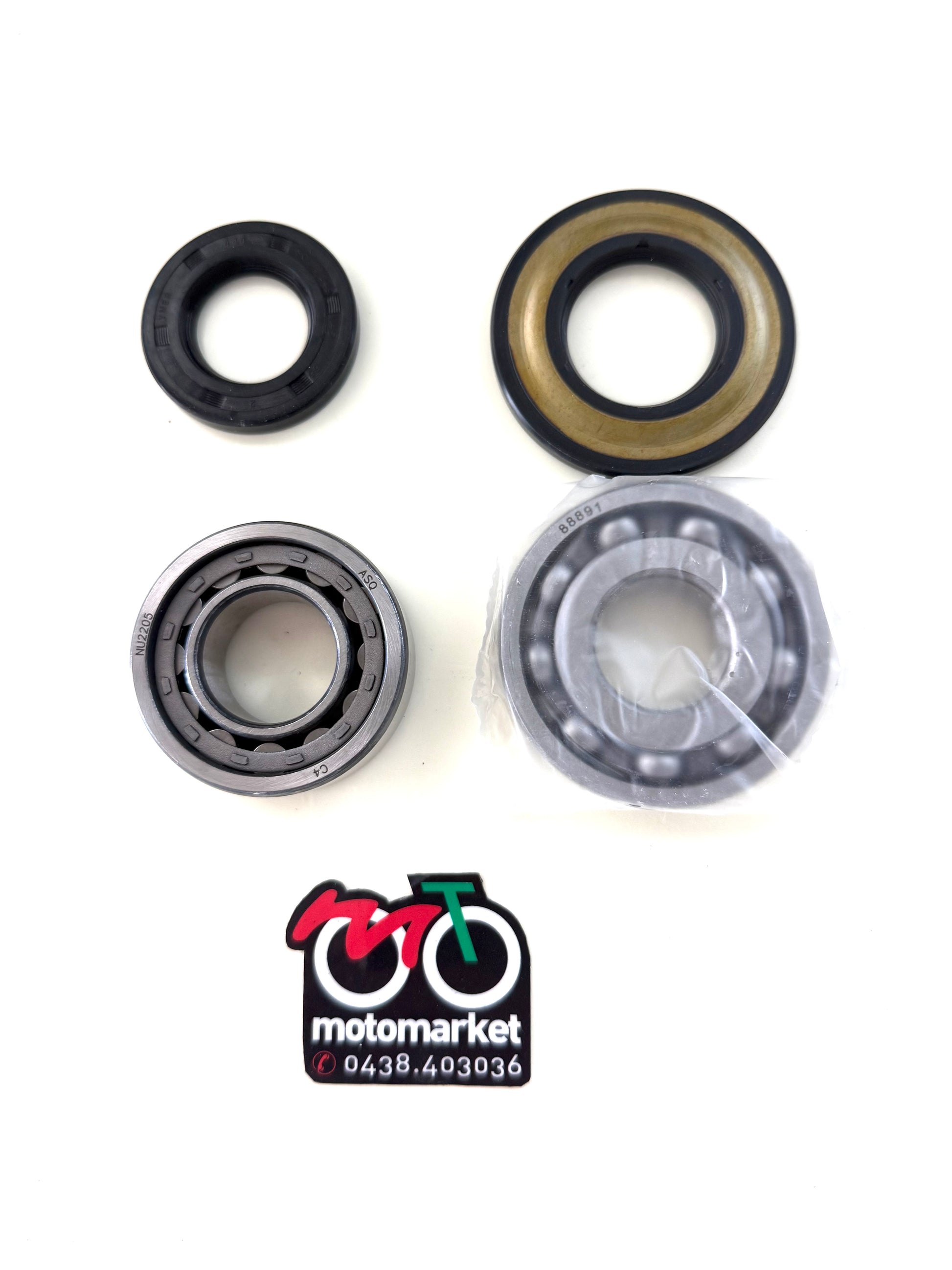 Kit cuscinetti e paraolio di banco Piaggio Ape P501-601-Ape Car 1a serie art.1154681