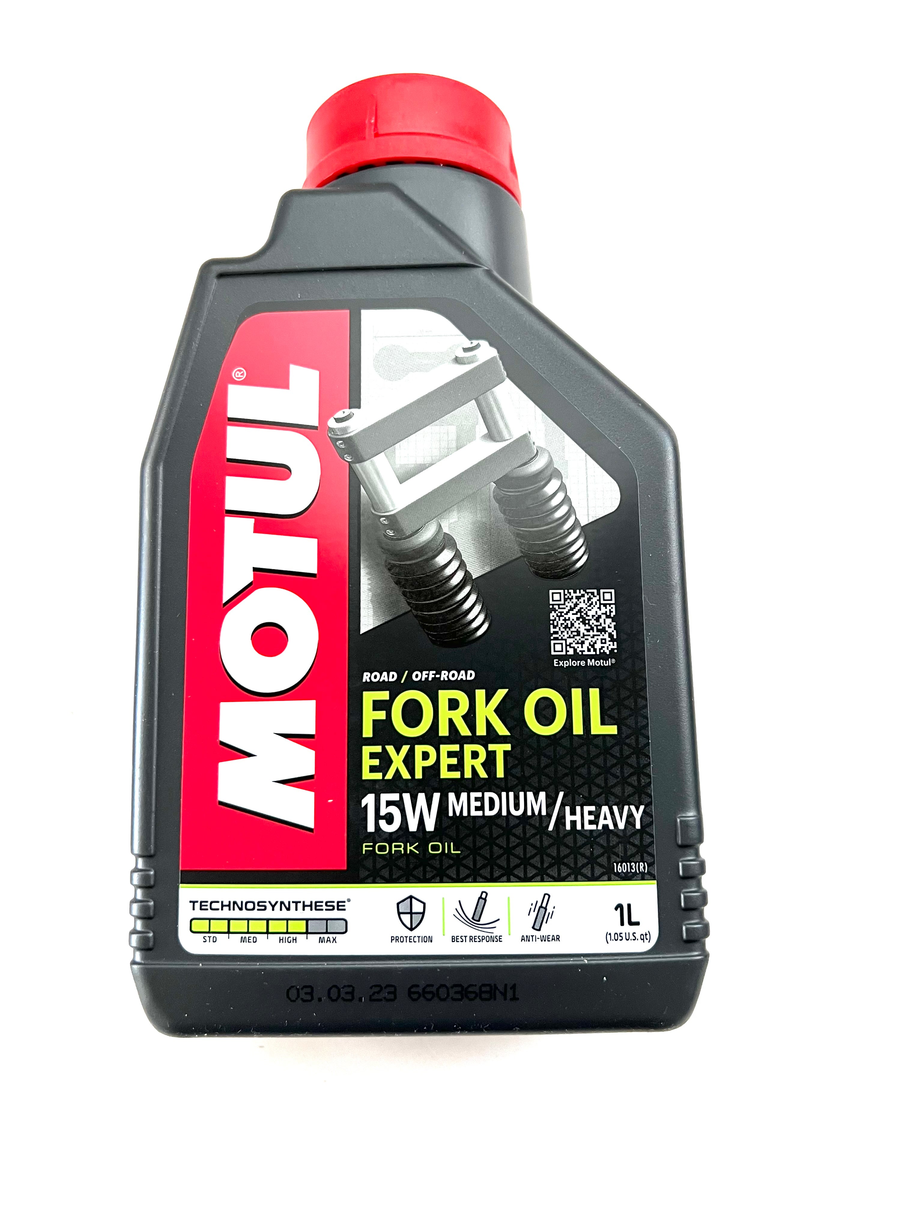 Olio Forcella Motul Fork Oil Expert Medium Heavy SAE 15W - Technosynthese 1 Litro - Foto 1