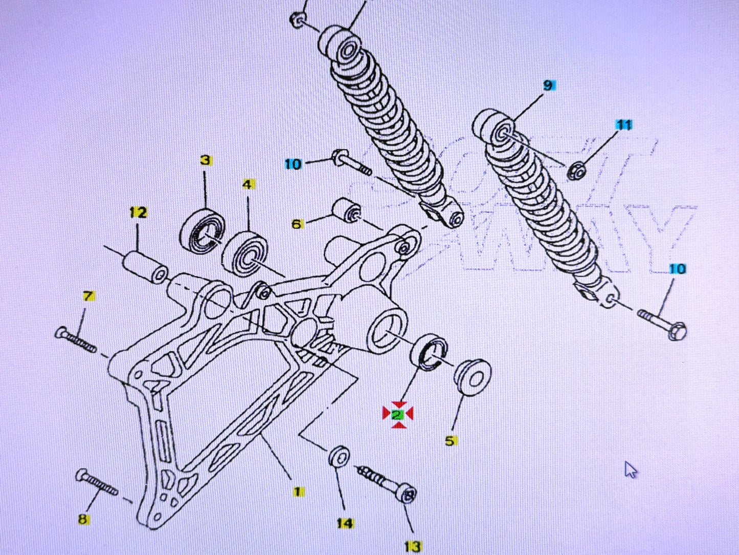 Paraolio flangia ruota posteriore Yamaha Majesty 125-150-180cc art.931062882400