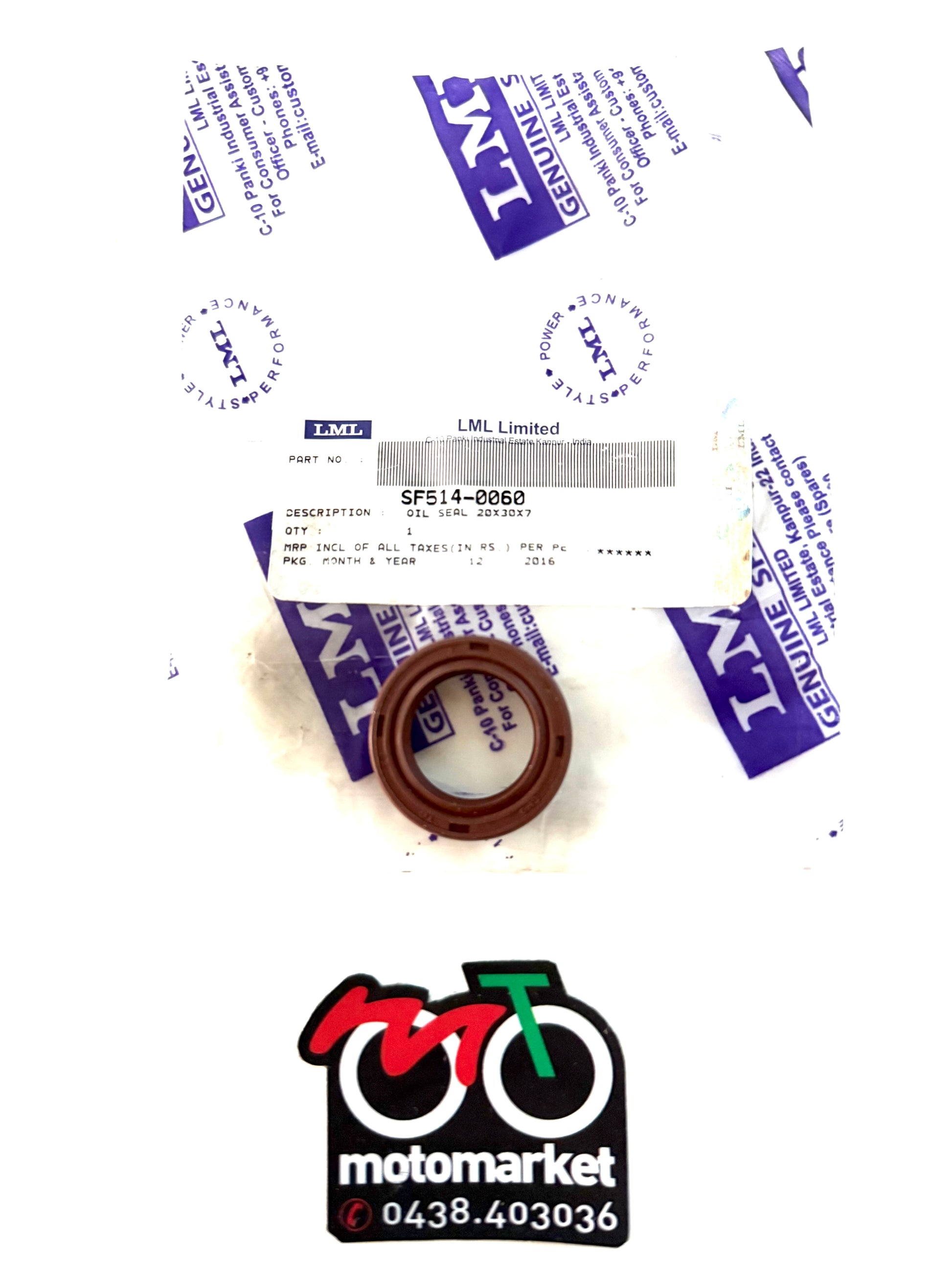 Paraolio albero motore LML 125-150-200cc 4T art.SF5140060