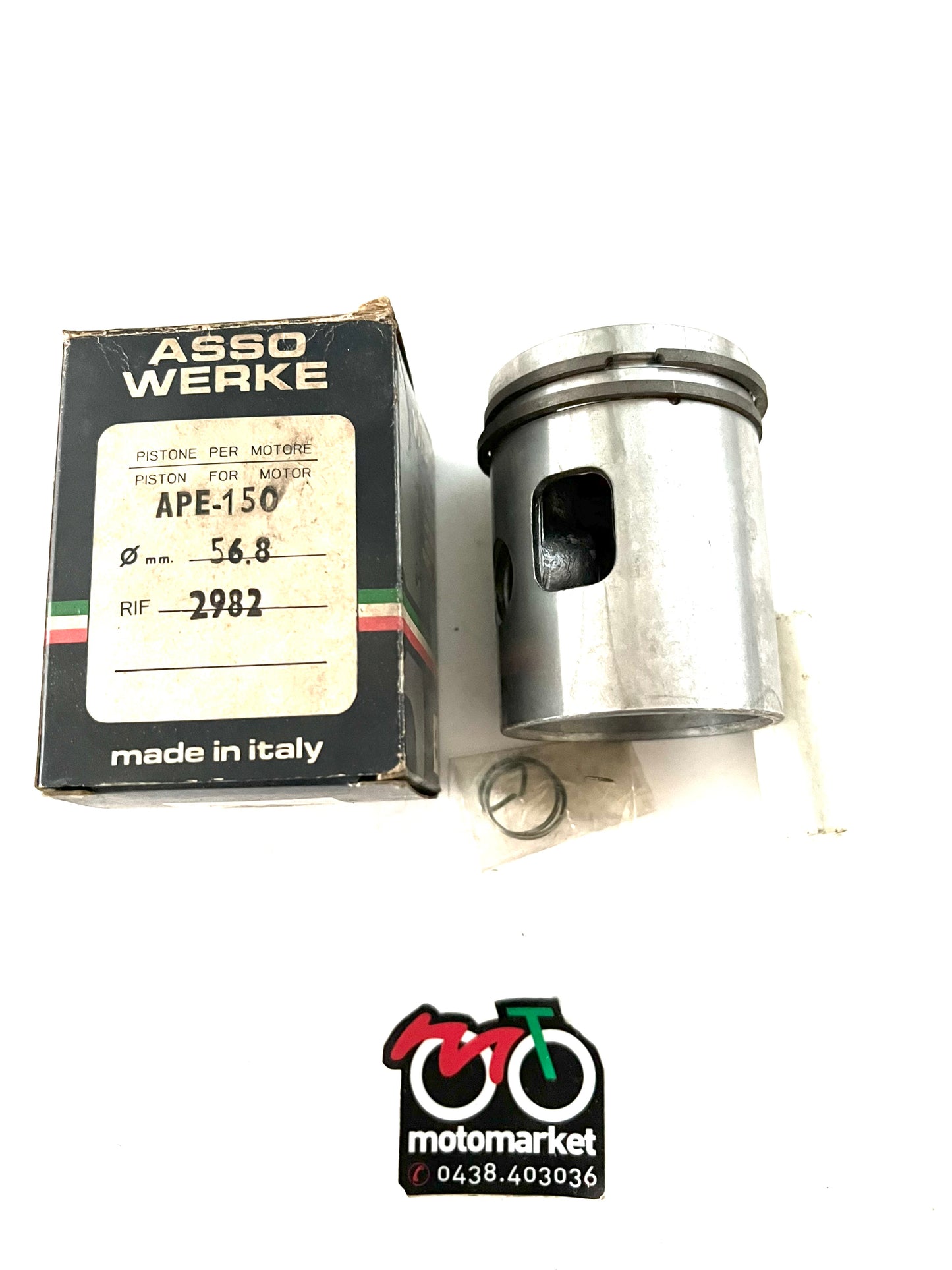 Pistone  Ape 150 AD1 AE D.56,8 spinotto 16 art.2982