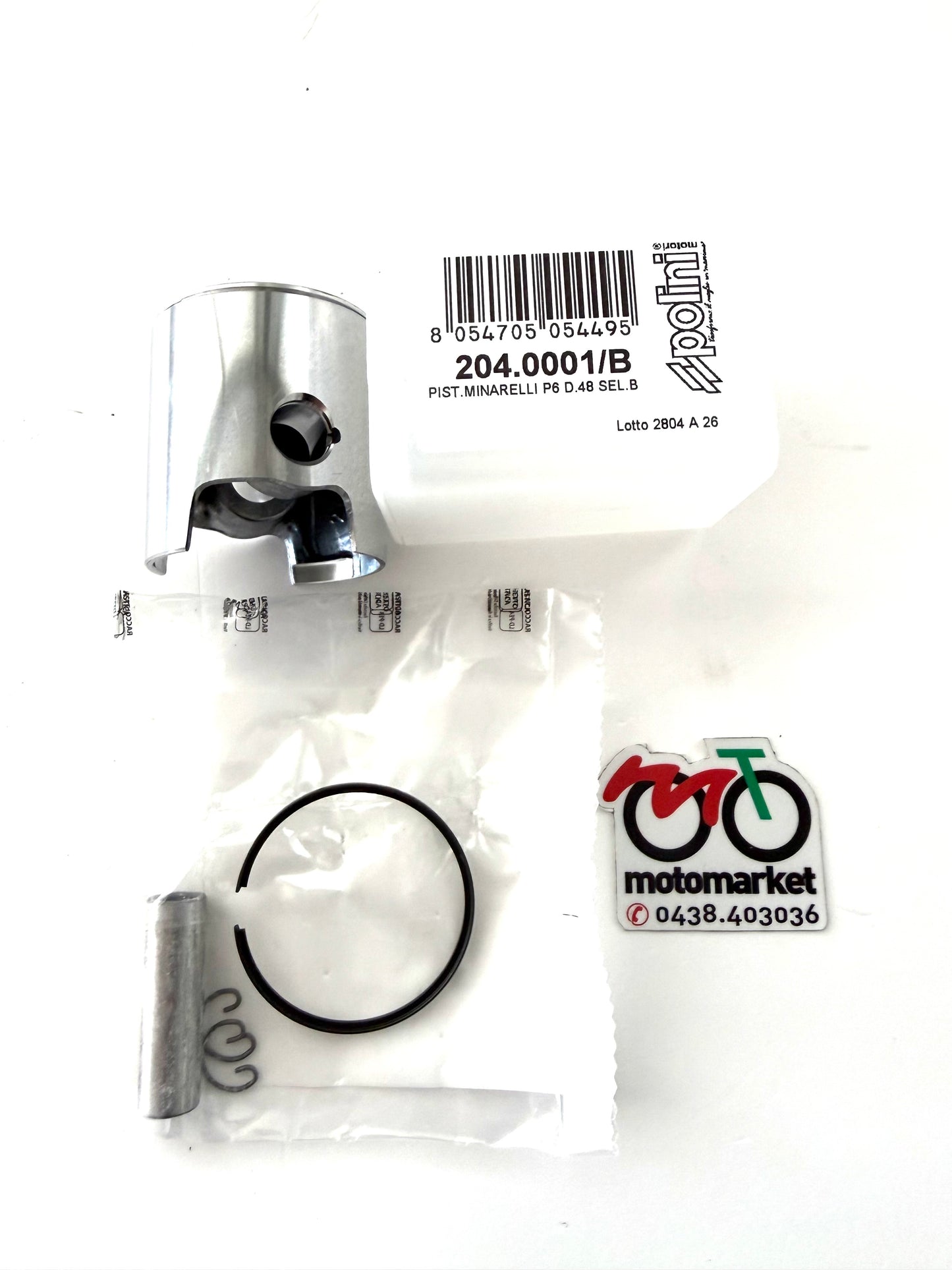 Pistone modifica Polini Minarelli serie 6000 D. 47 sigla B art.2040001/B