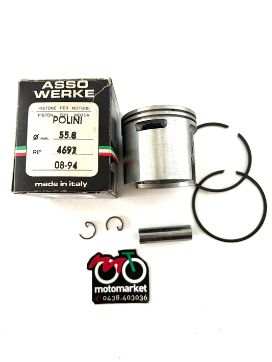Pistone modifica Polini D.55,8 Vespa 50 doppia aspirazione art.4697
