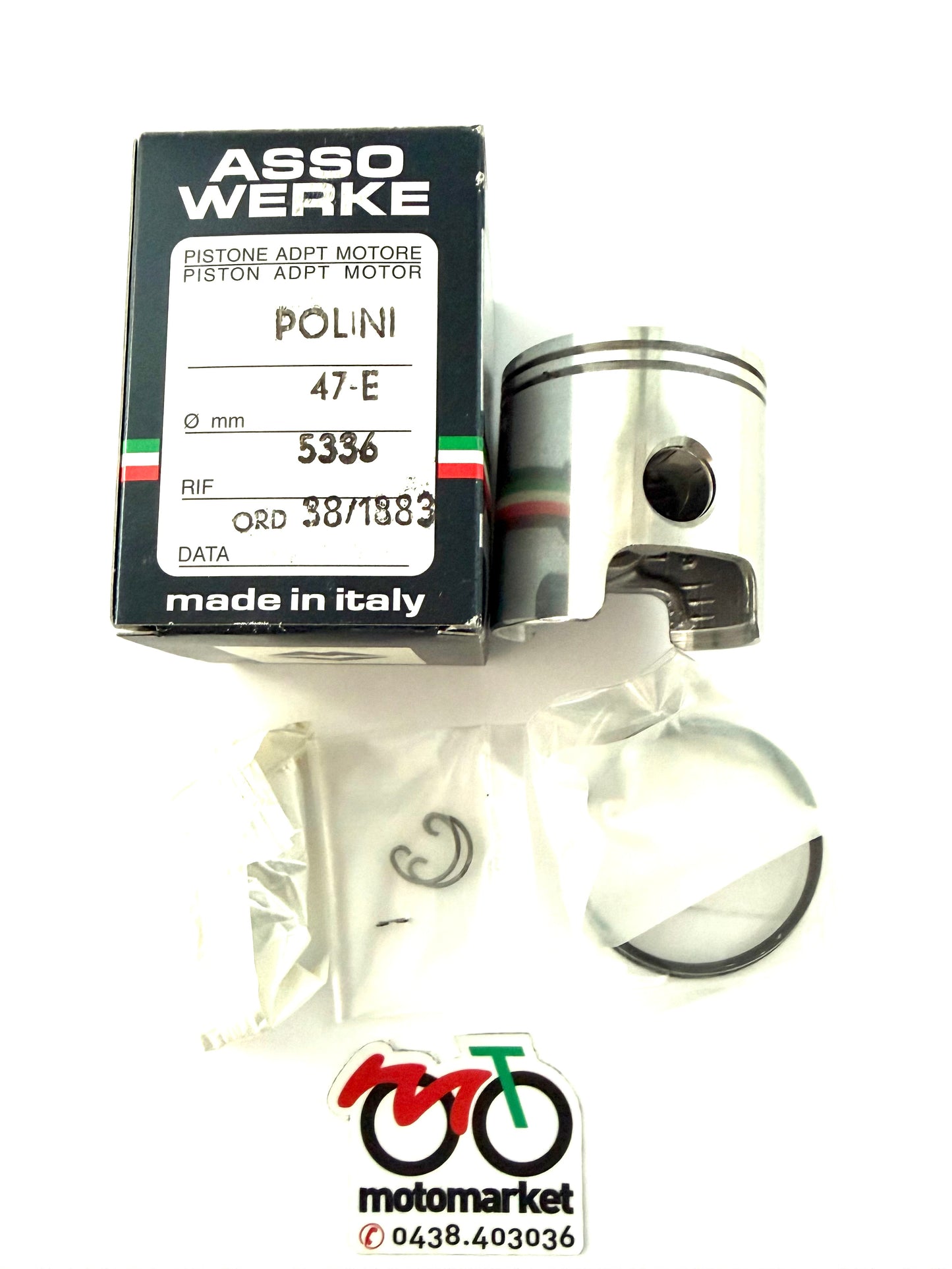 Pistone modifica Polini per Malaguti Fifty Top G30 D.47 art.5336