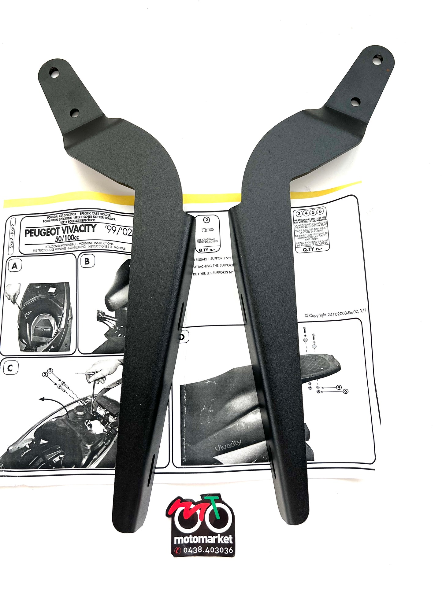 Portapacchi posteriore Givi Peugeot Vivacity 50-100cc 1999/02 art.SR62