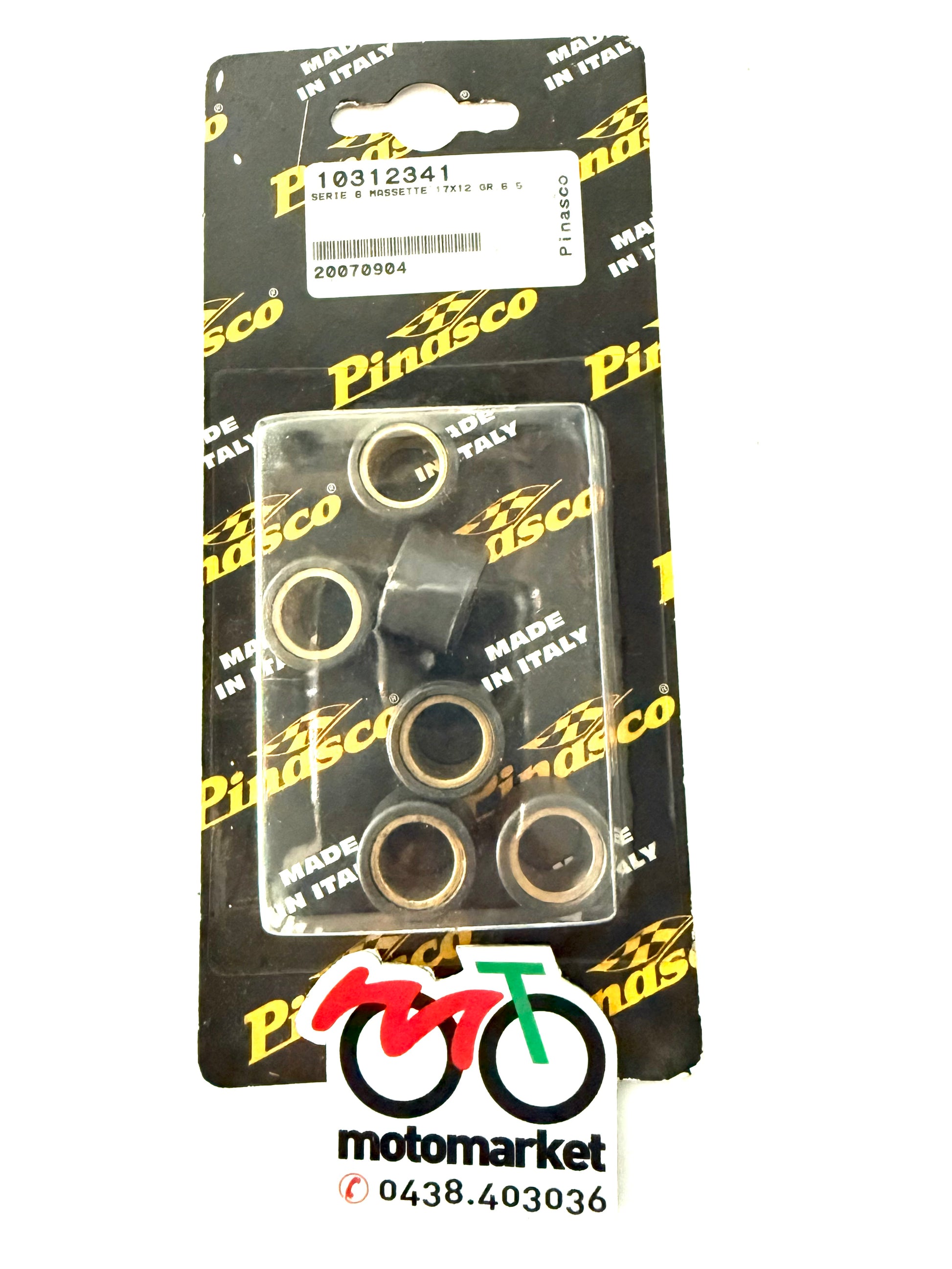 Rulli variatore 17X12,3 scooter Suzuki-Malaguti Crosser-Derbi-Cagiva F. Morini 50cc gr.6,5 art.10312341