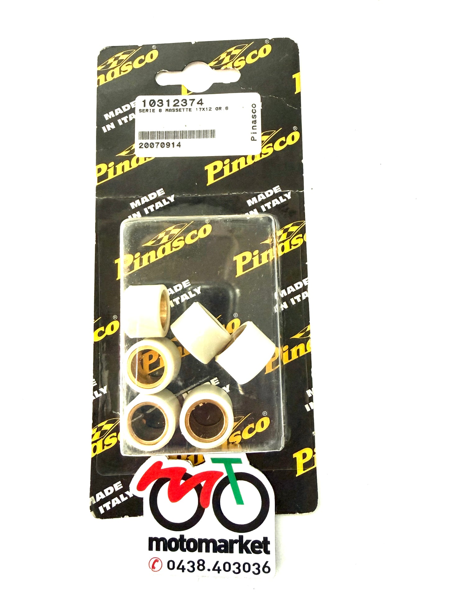 Rulli variatore 17X12,3 scooter Suzuki-Malaguti Crosser-Derbi-Cagiva F. Morini 50cc gr.6 art.109312374