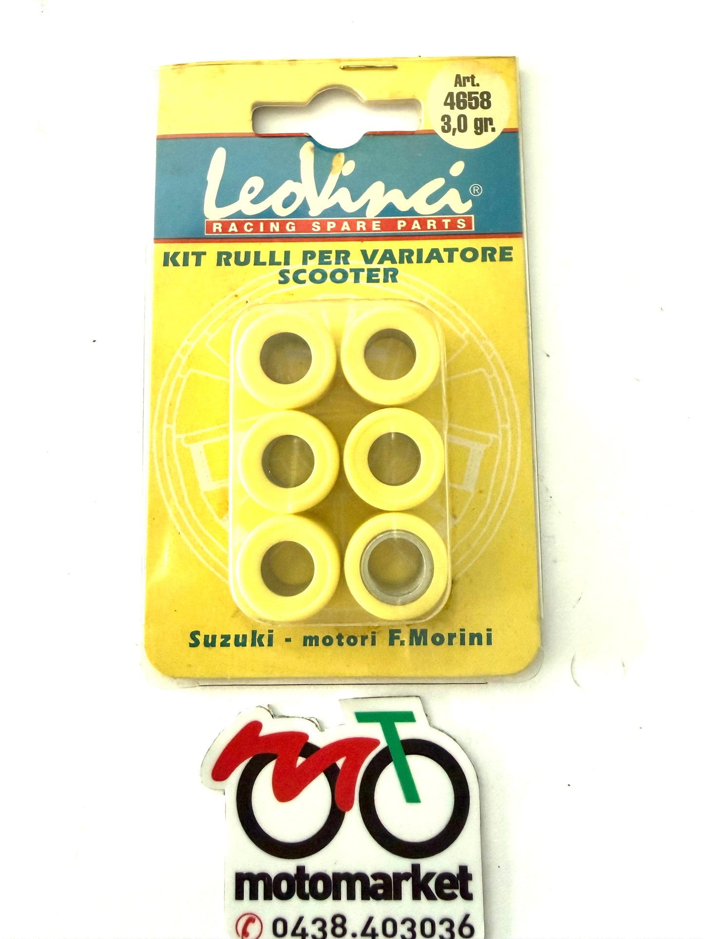 Rulli variatore 17X12,3 scooter Suzuki-Malaguti Crosser-Derbi-Cagiva F. Morini 50cc gr.3 art.4658