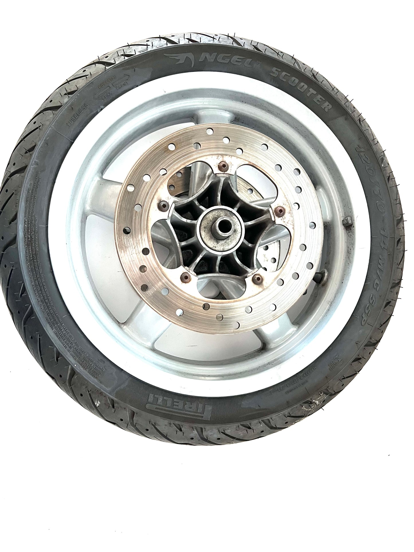 Ruota anteriore doppio disco Piaggio X9 125-180-200-250-500cc con copertura nuova