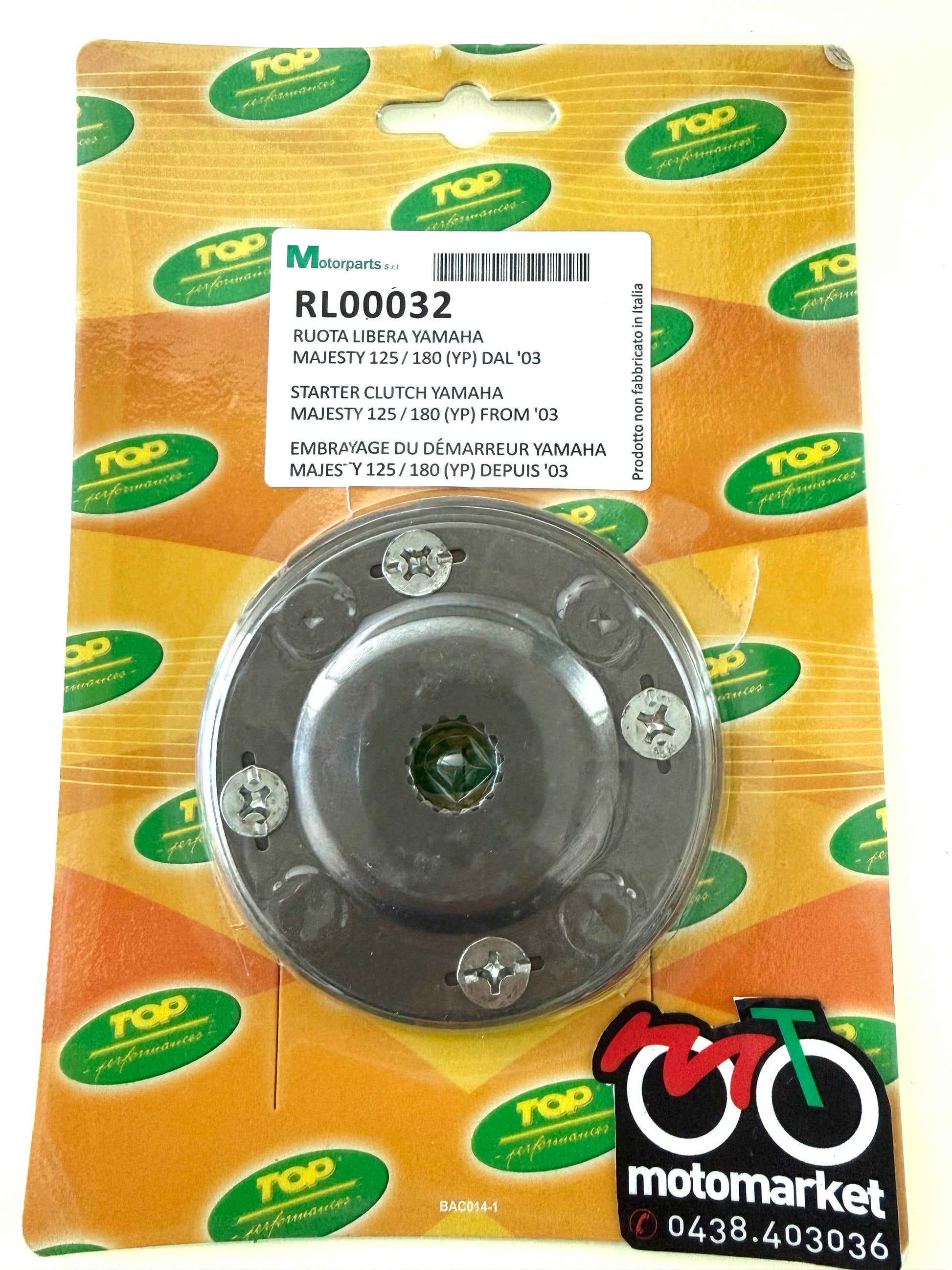 Ruota libera Yamaha Majesty 125-180cc dal 2003> art.RL00032