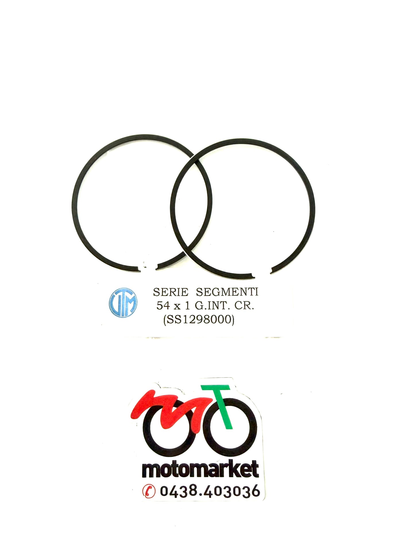 Anelli pistone diametro 54X1 Aprilia motore Rotax 122-123 cromati