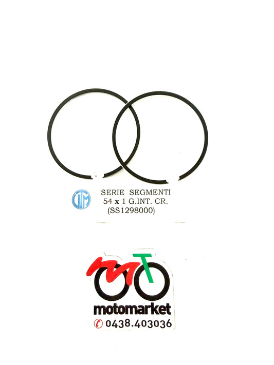 Anelli pistone diametro 54X1 Aprilia motore Rotax 122-123 cromati