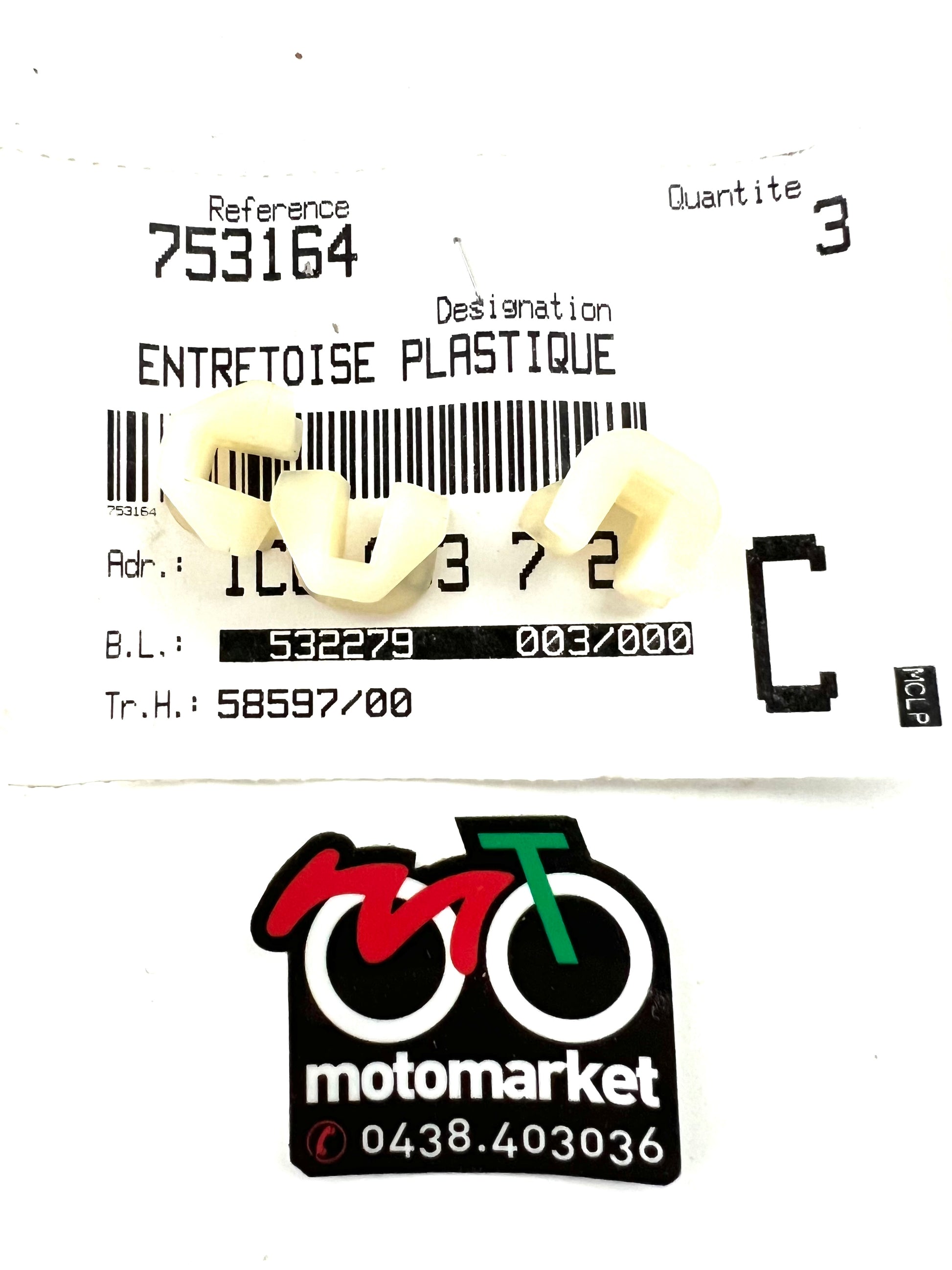 Tasselli traino variatore Peugeot 100cc 2T art.753164