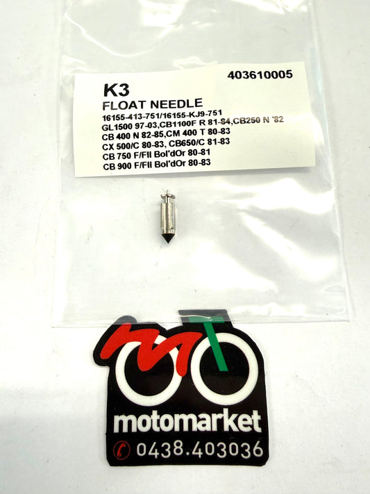 Spillo carburatore K3 Honda CB-CX-GL art.403610005