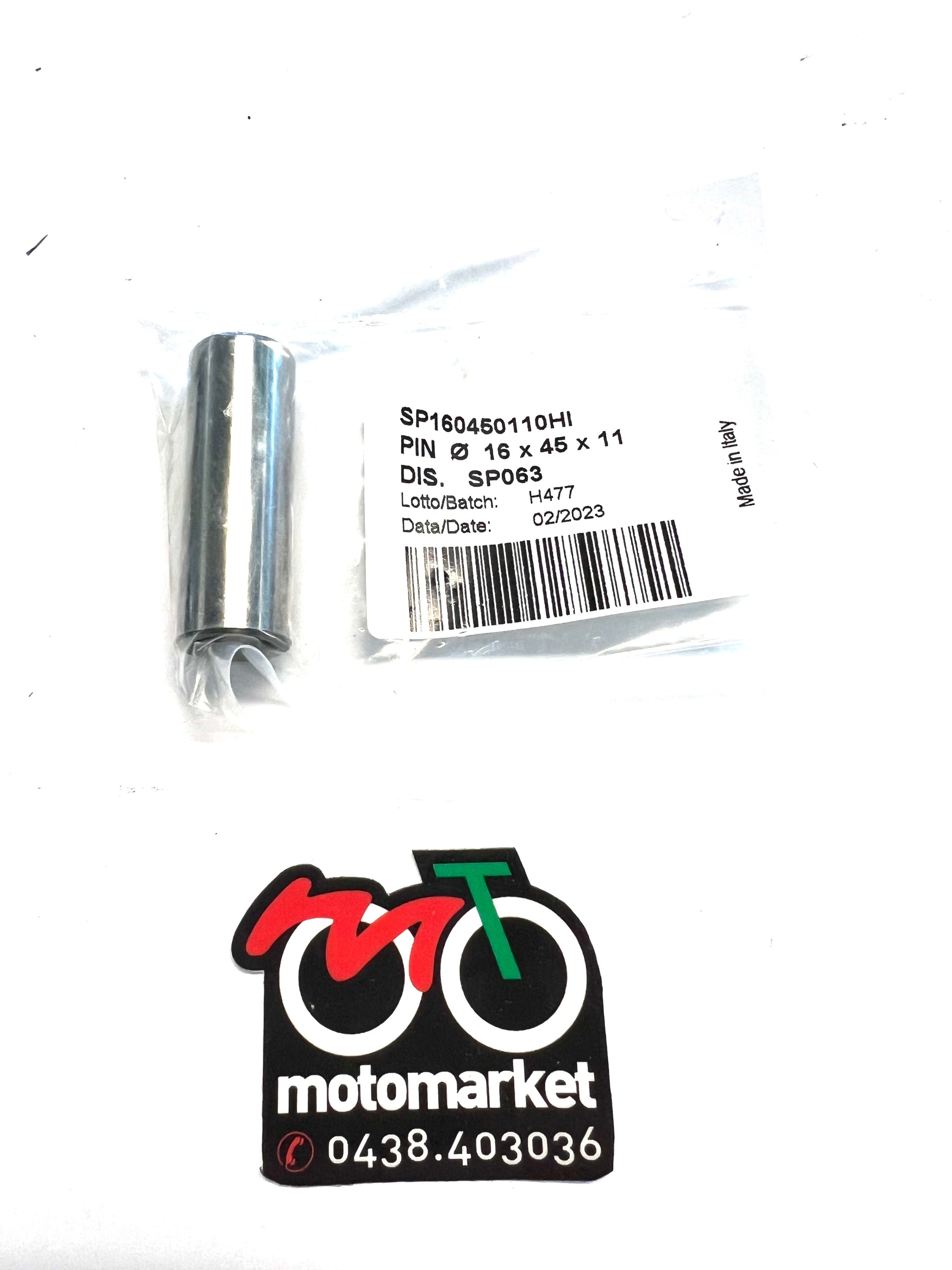 Spinotto pistone diametro 16X45