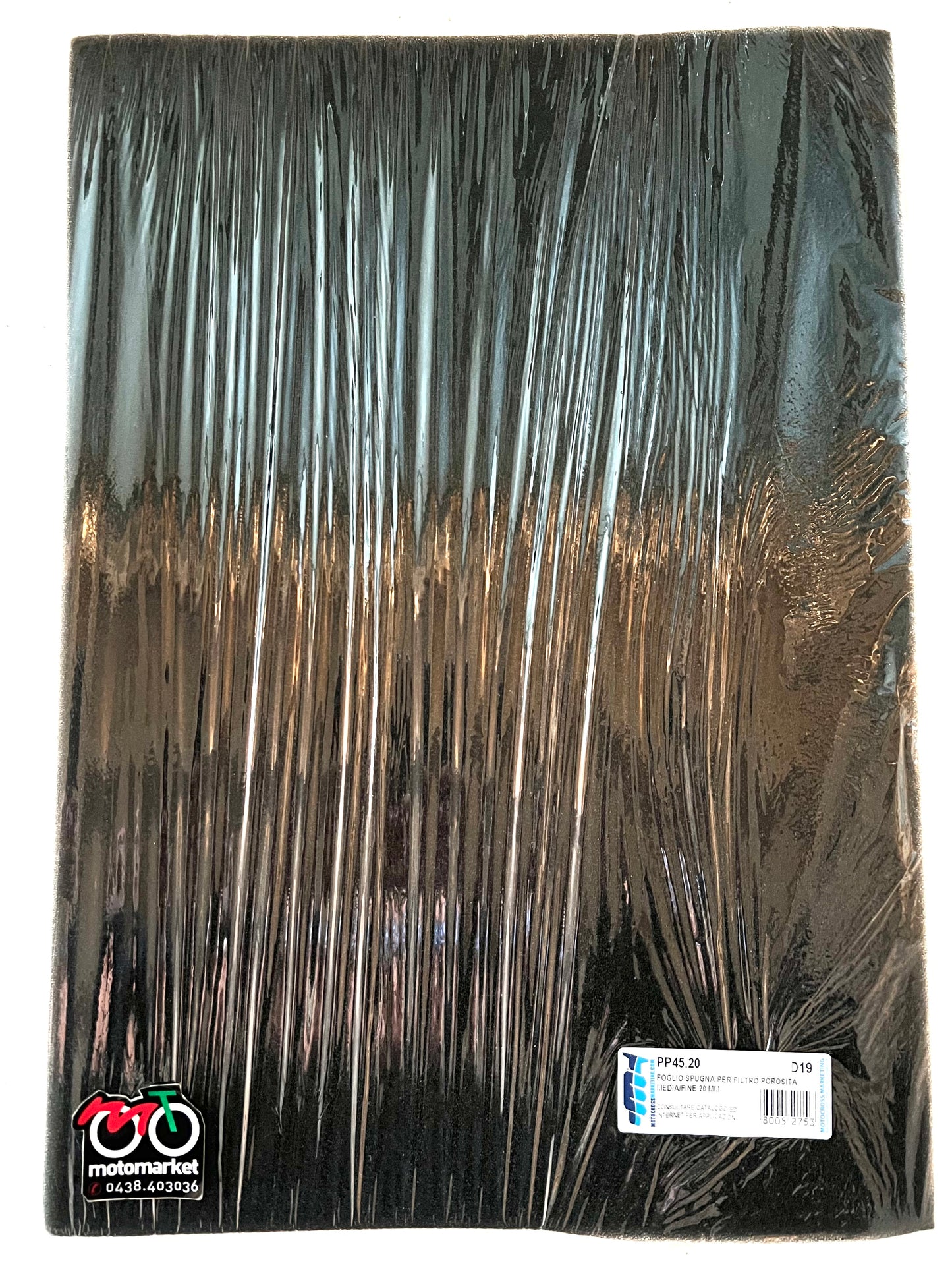 Spugna per filtri aria porosità medio/fine 20mm art.PP4520
