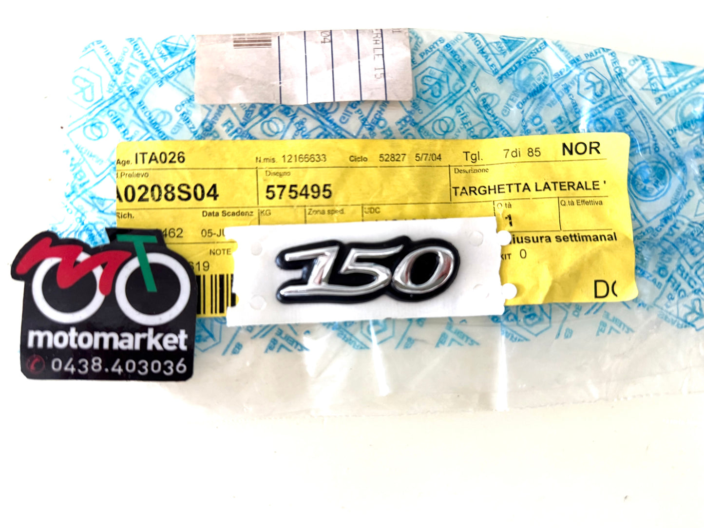 Targhetta Piaggio Liberty 150 art.575495