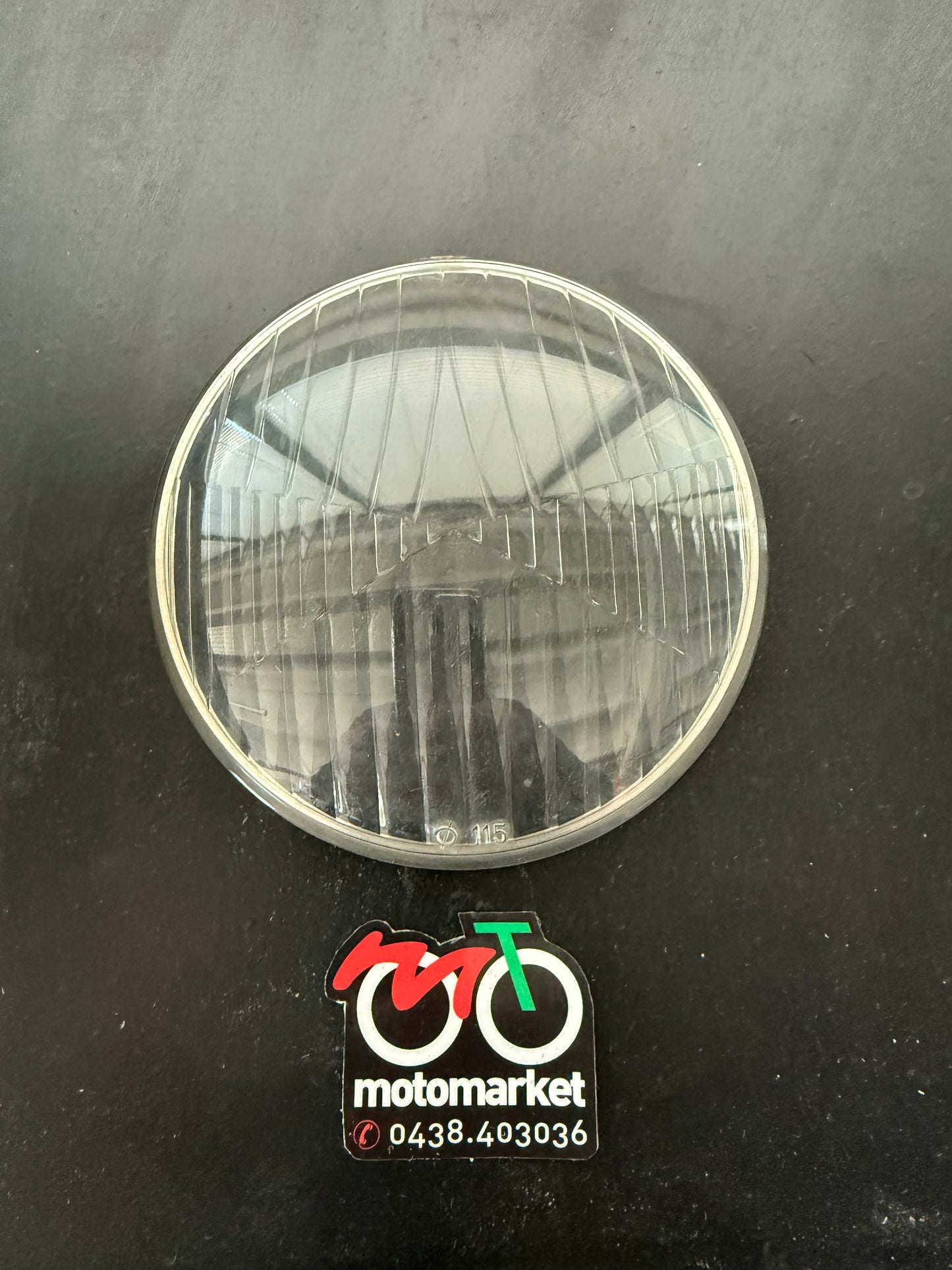 Vetro faro in plastica D.115mm