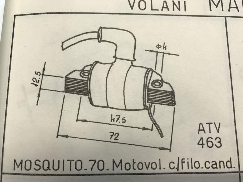 Bobina alta tensione Mosquito 70 impianto Marelli