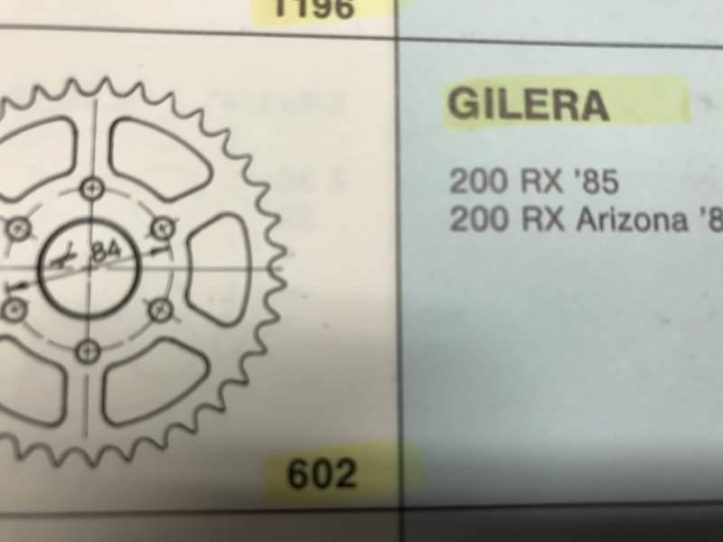 Corona Gilera RX 125-200cc Arizona art.602-40