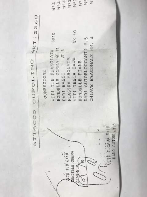 Cupolino universale faro tondo