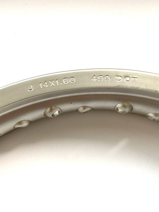 Cerchio in alluminio misura 16 x14 da 36 fori per Pit Bike